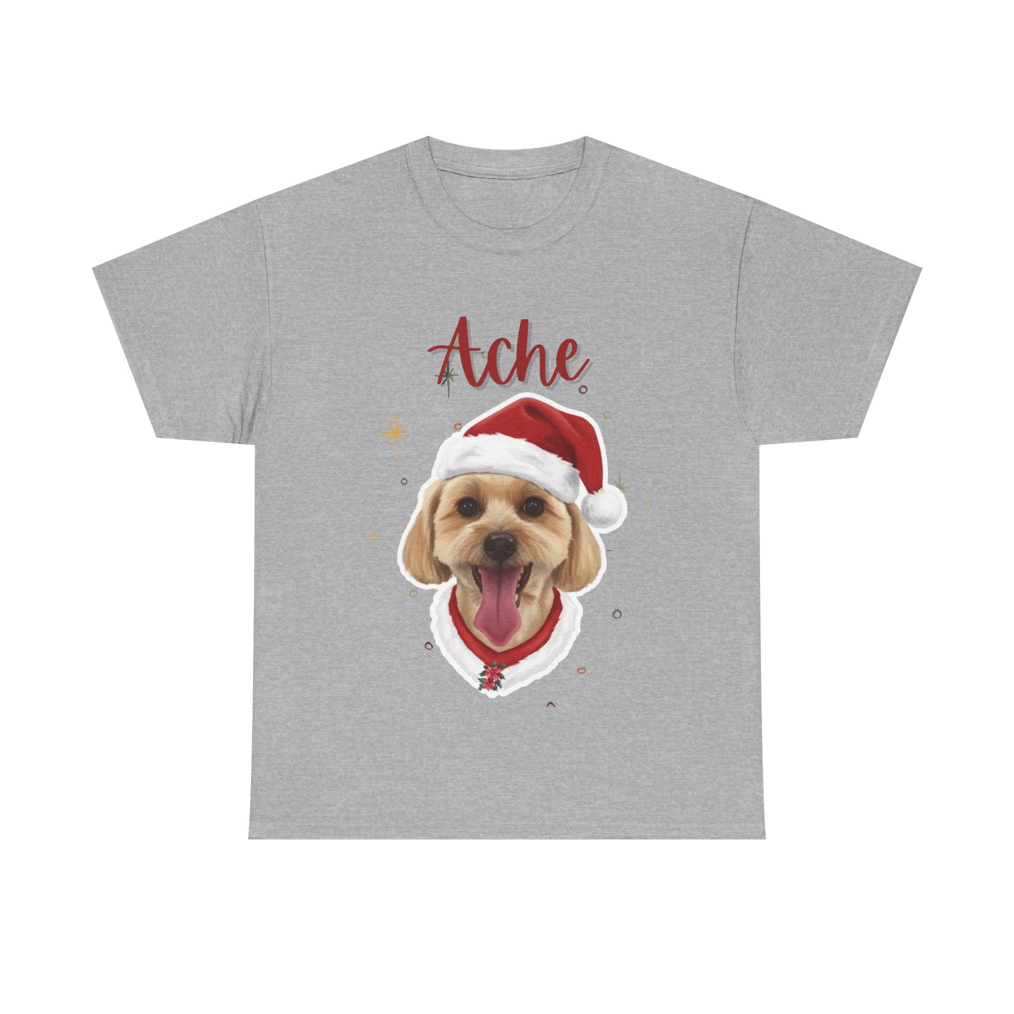 (Ache) Whimsical Dog Portrait Tee Shirt