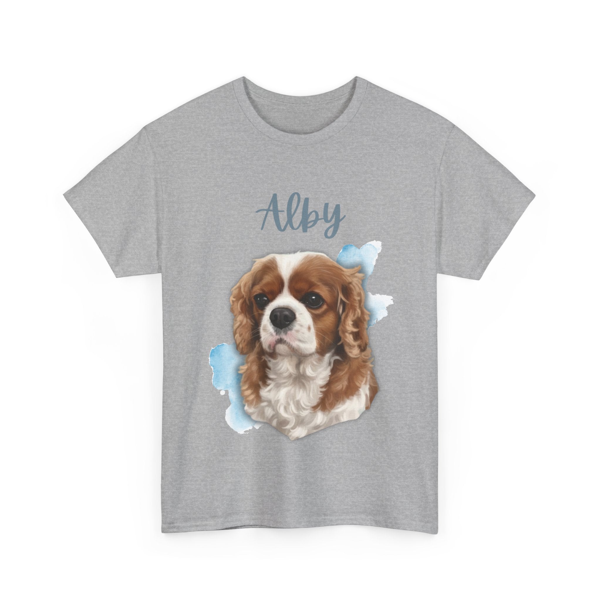 (Alby) Whimsical Dog Portrait Tee Shirt