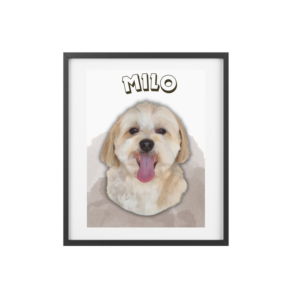 (Milo) Playful Dog Framed Poster