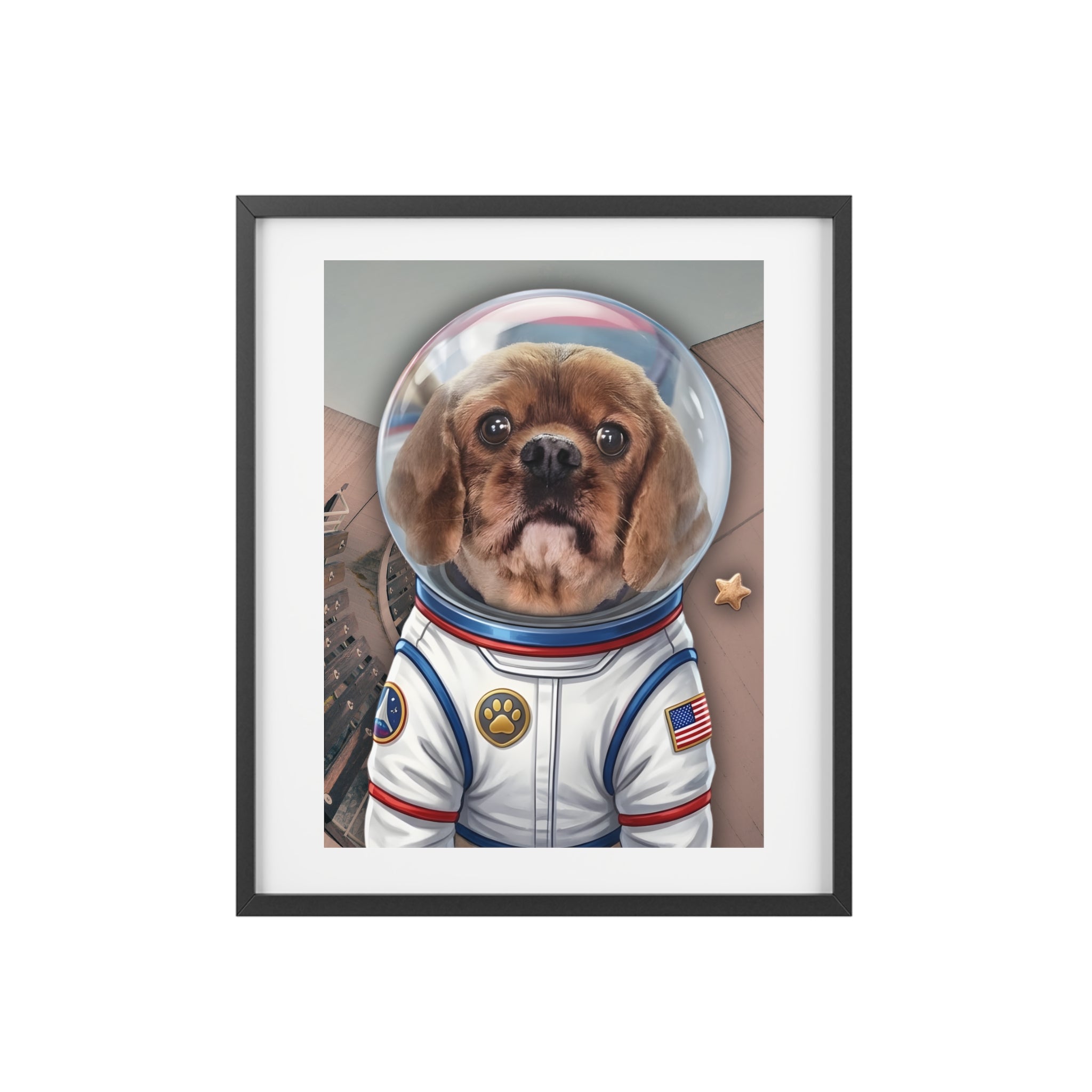 (Bailey) Playful Dog Framed Poster