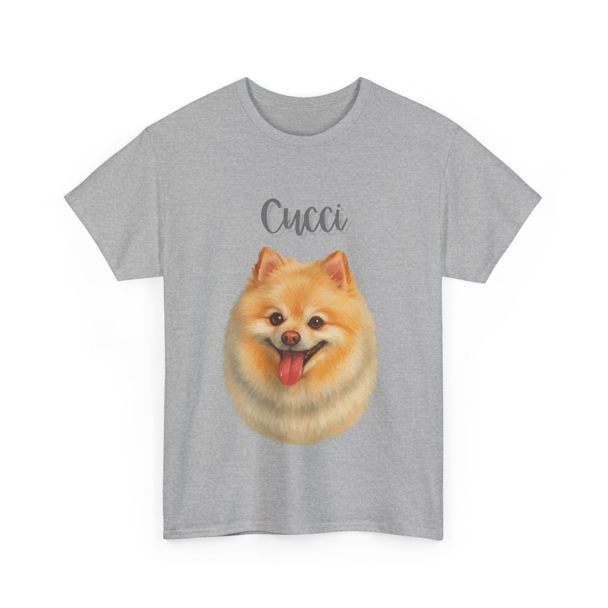 (Cucci) Whimsical Dog Portrait Tee Shirt