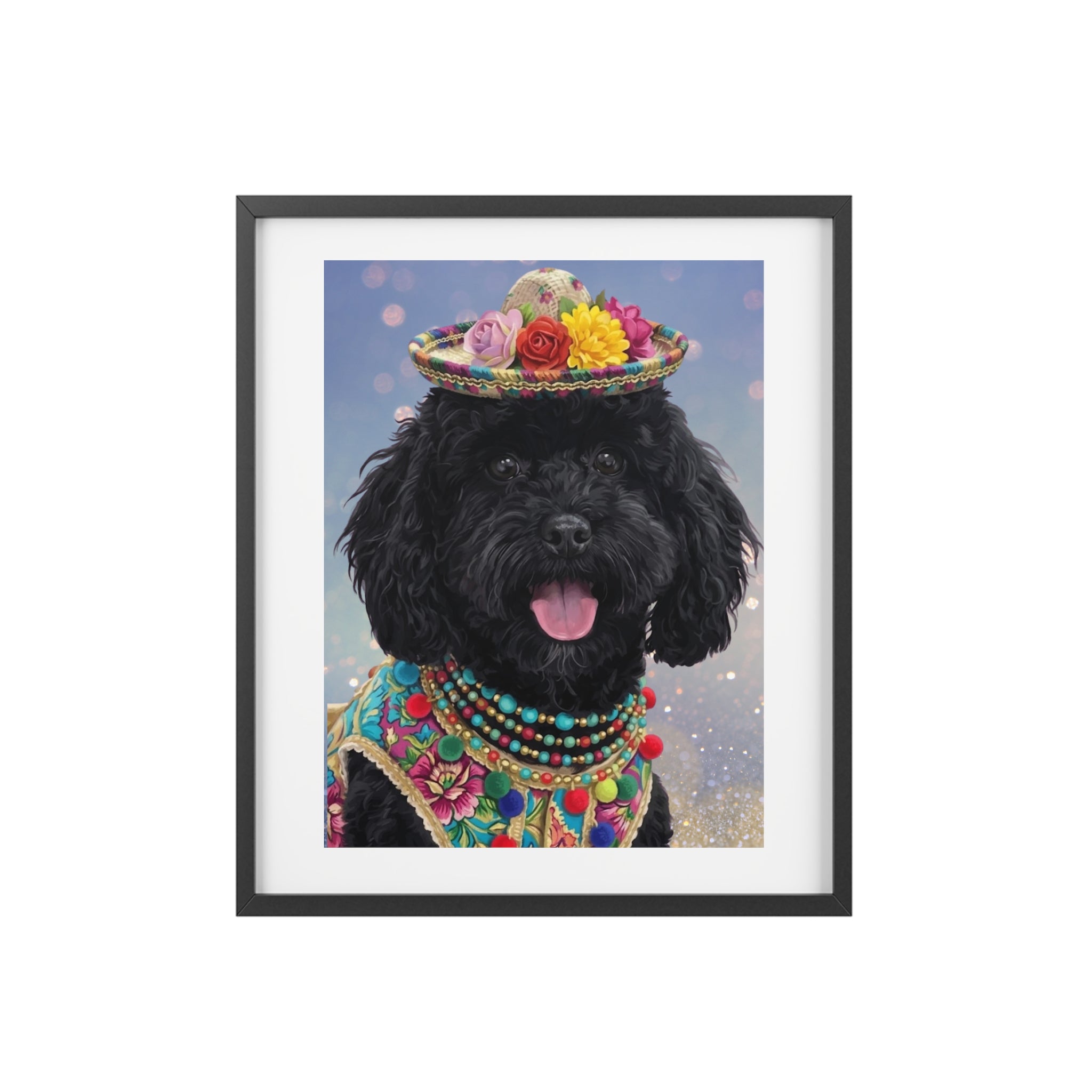 (George) Playful Dog Framed Poster