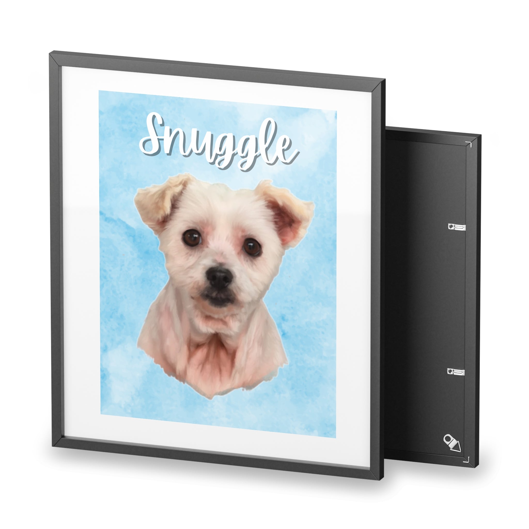(Snuggle) Playful Dog Framed Poster