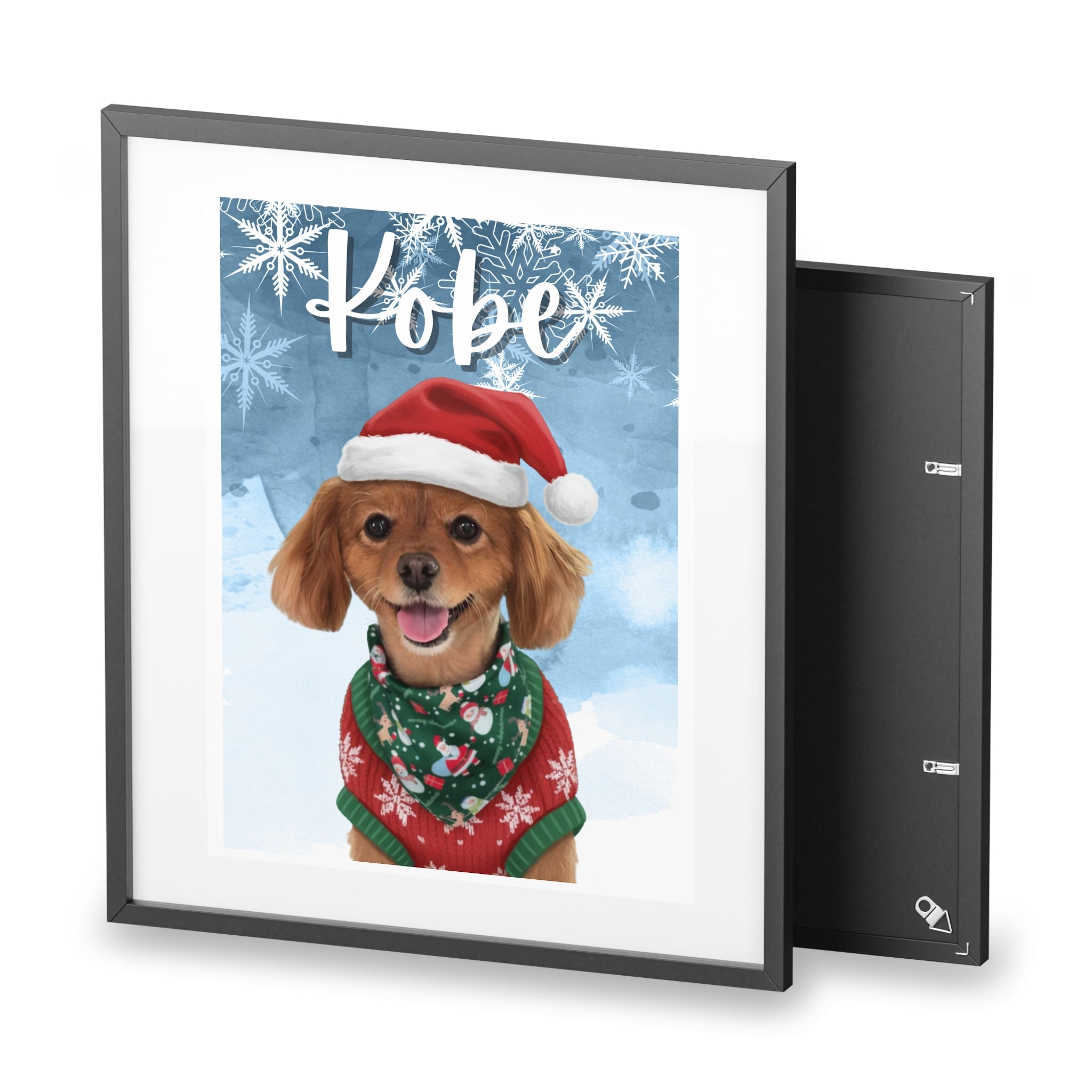 (Kobe) Playful Dog Framed Poster