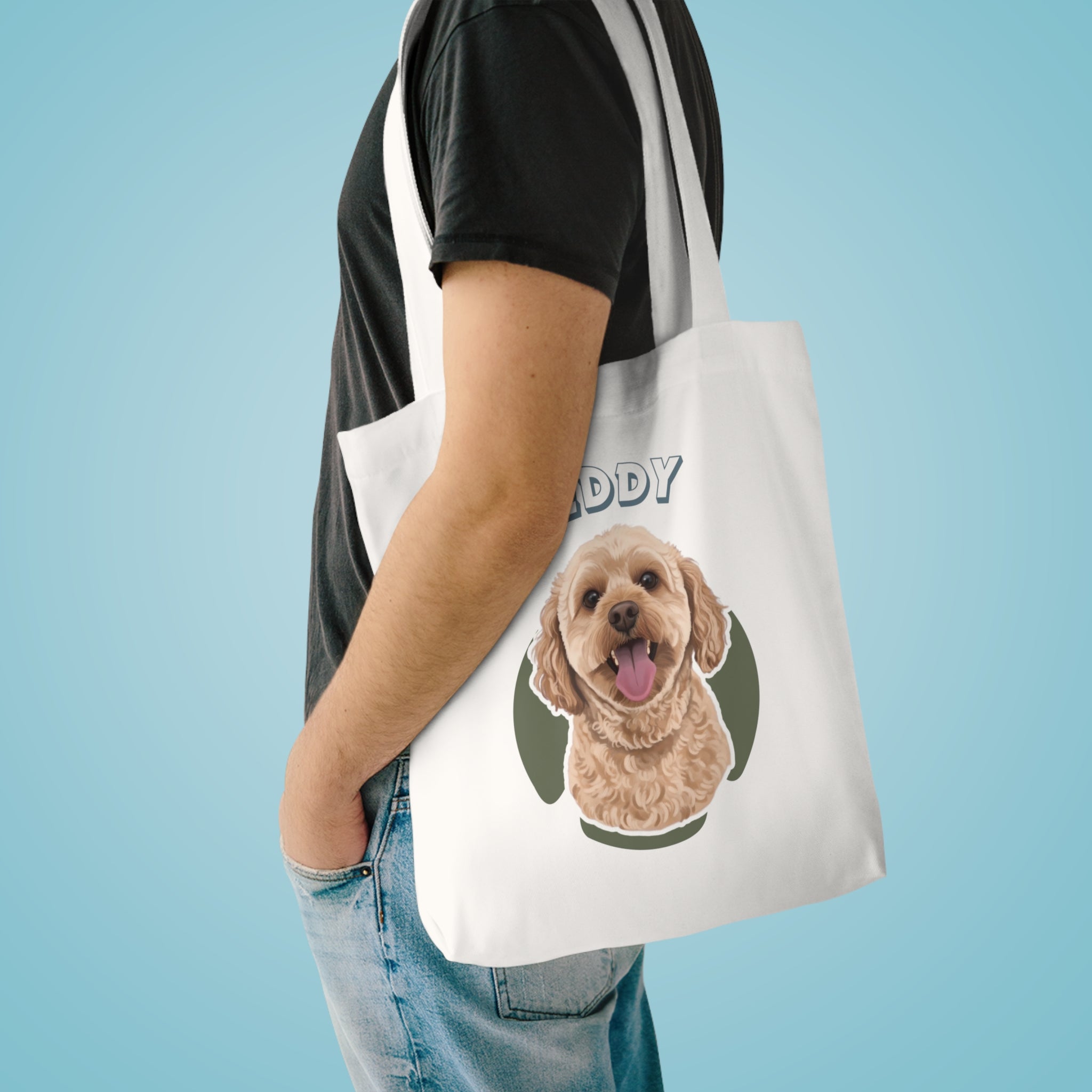 (Teddy) Personalized Dog Lover Tote Bag