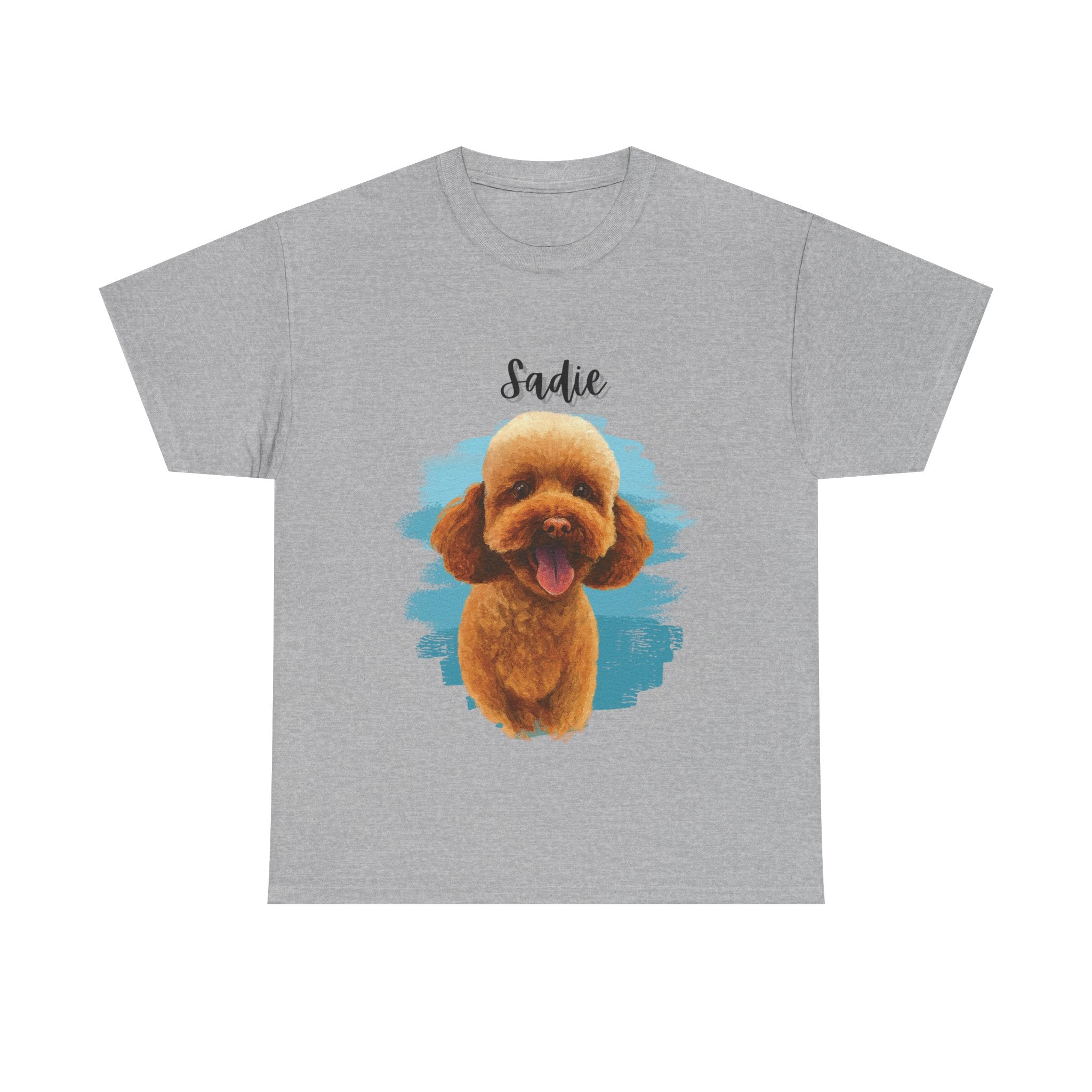 (Sadie) Whimsical Dog Portrait Tee Shirt