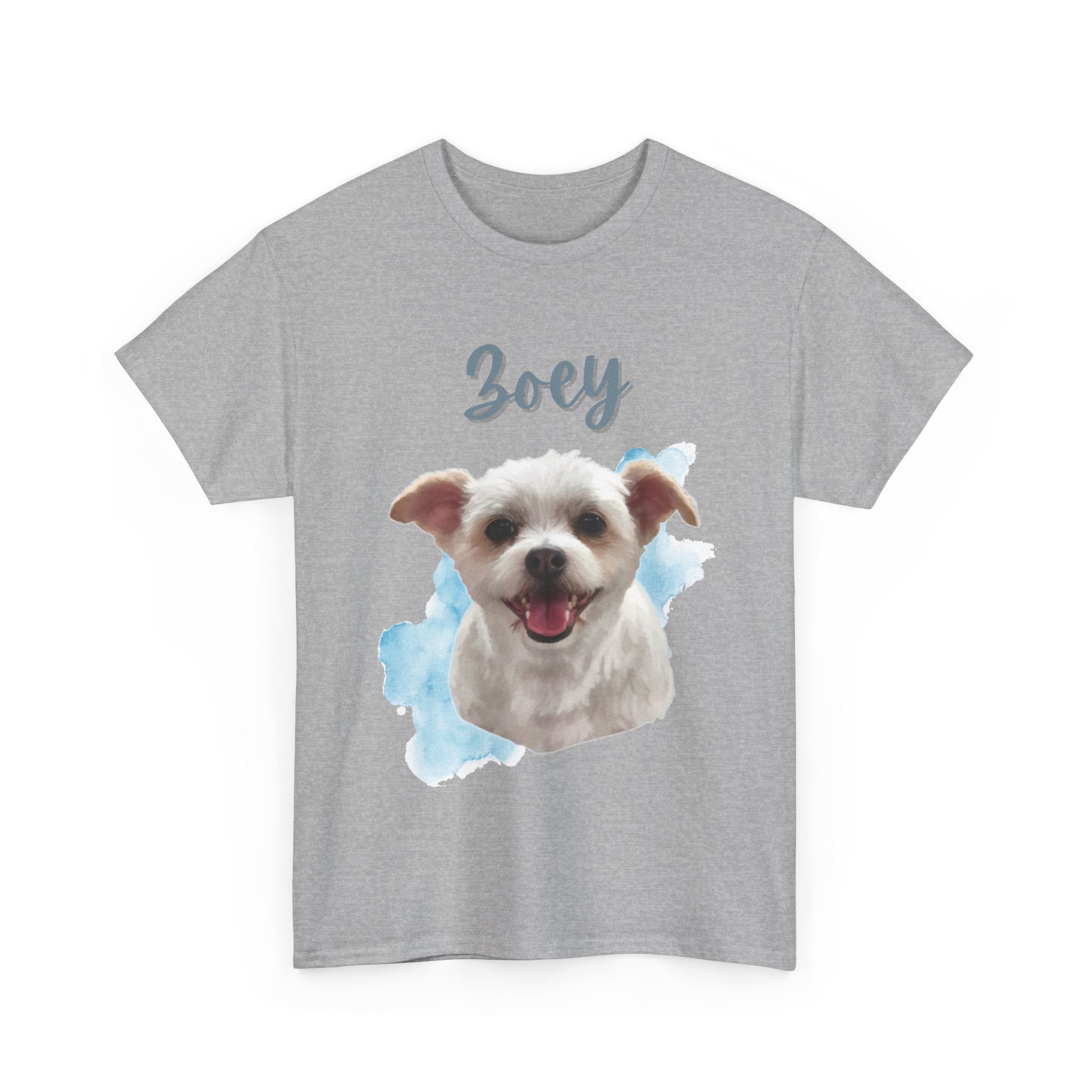 (Zoey) Whimsical Dog Portrait Tee Shirt