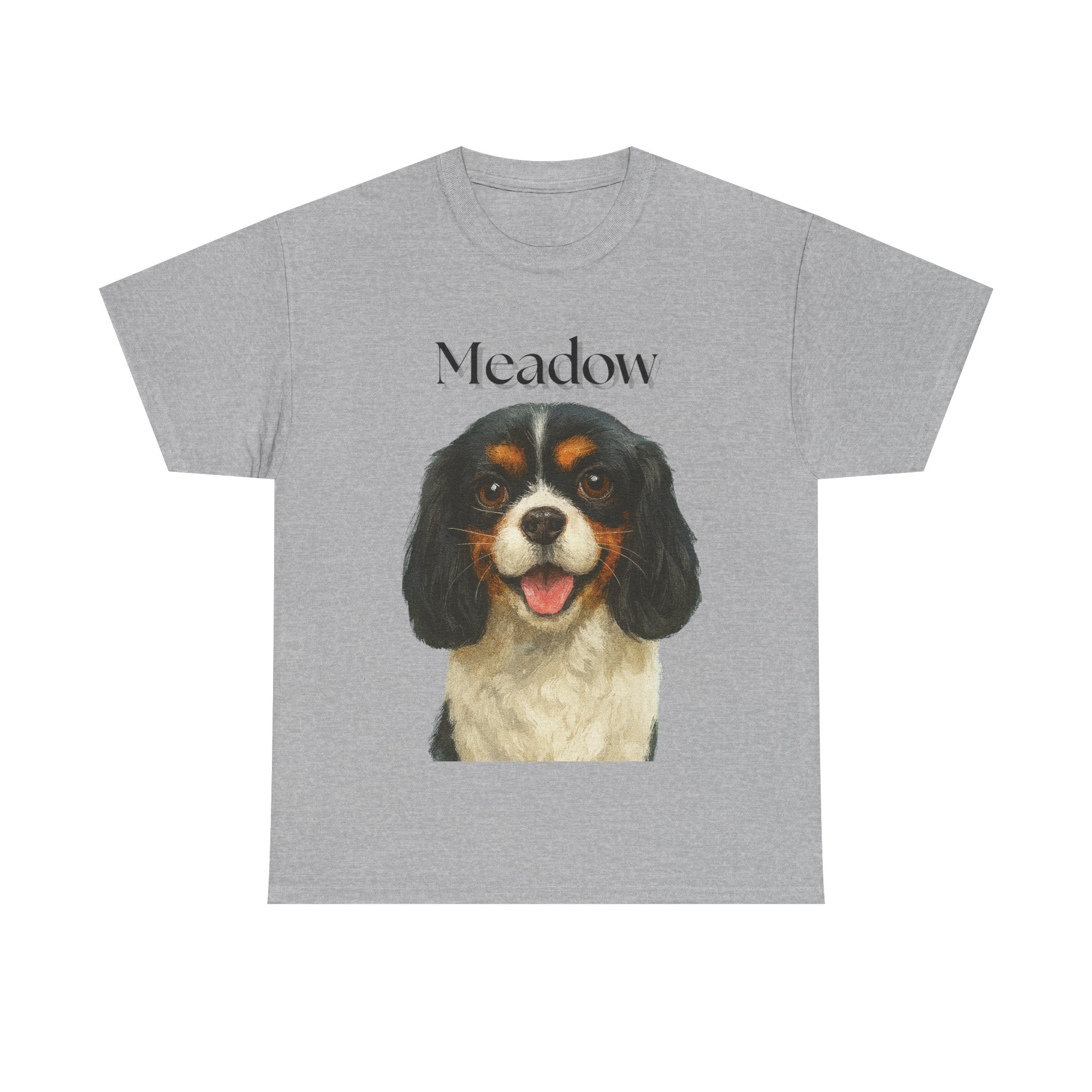 (Meadow) Whimsical Dog Portrait Tee Shirt
