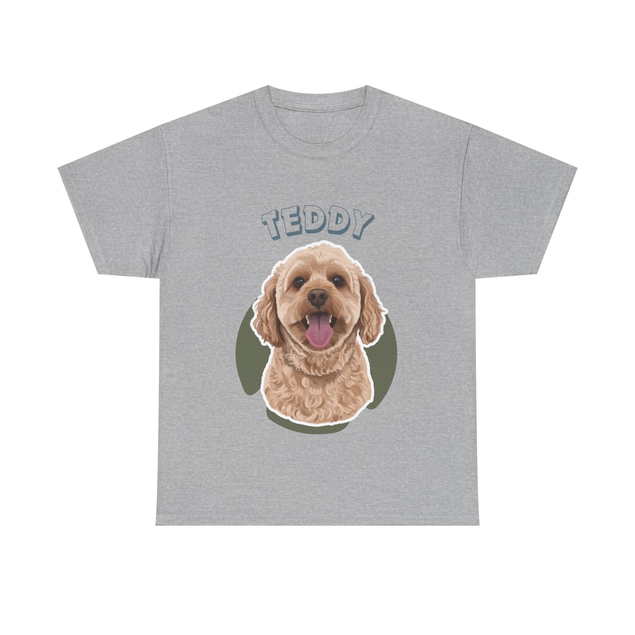 (Teddy) Whimsical Dog Portrait Tee Shirt