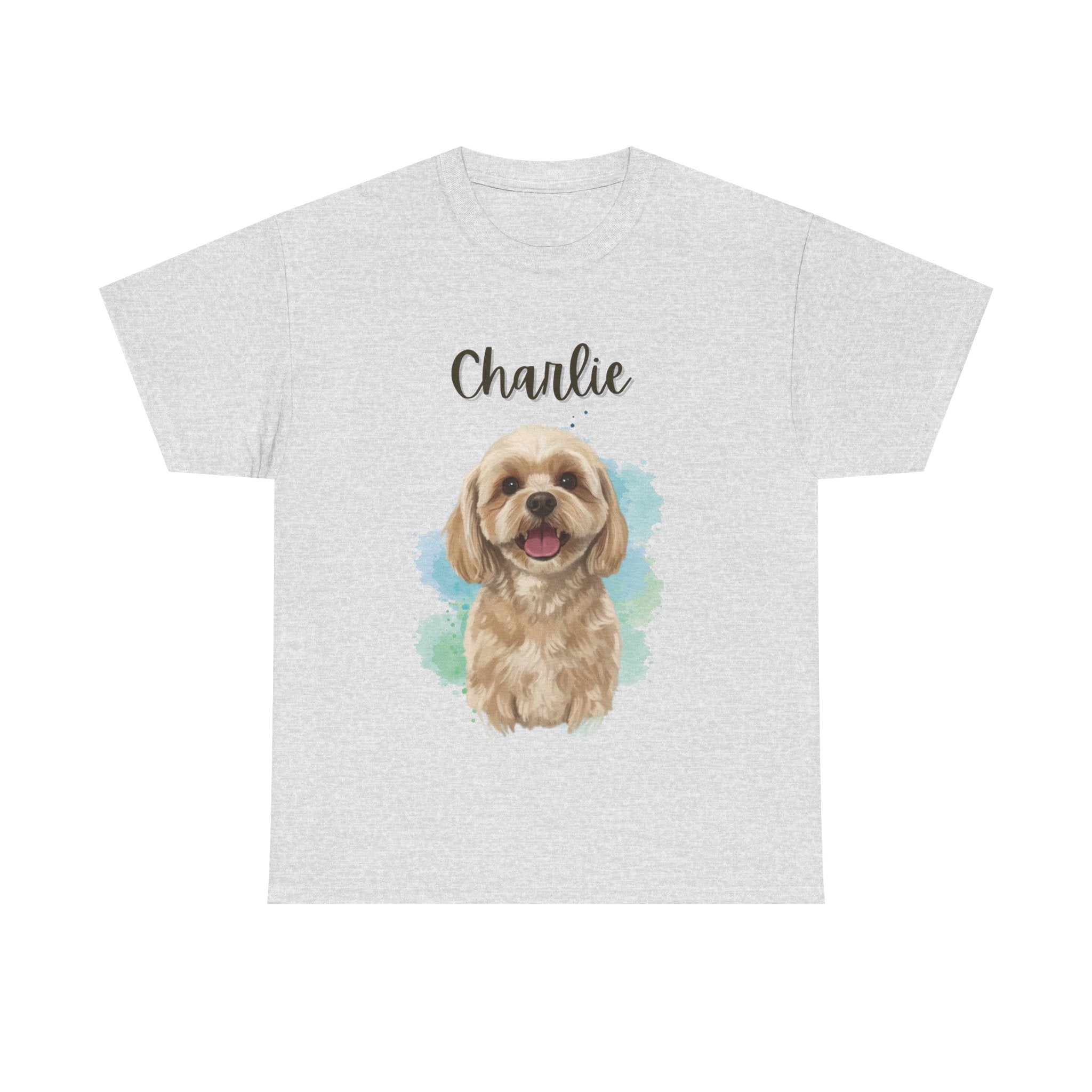 (Charlie) Whimsical Dog Portrait Tee Shirt