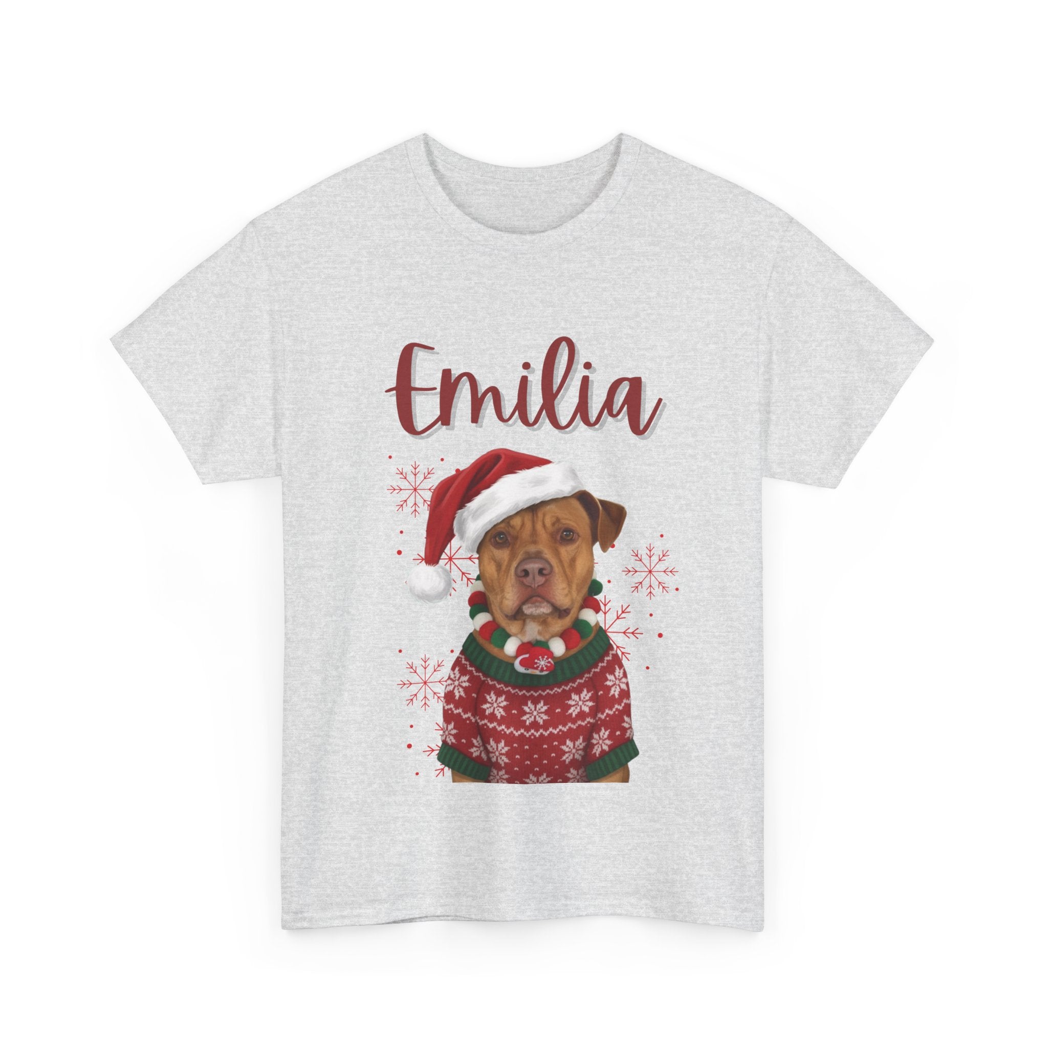 (Emilia) Whimsical Dog Portrait Tee Shirt
