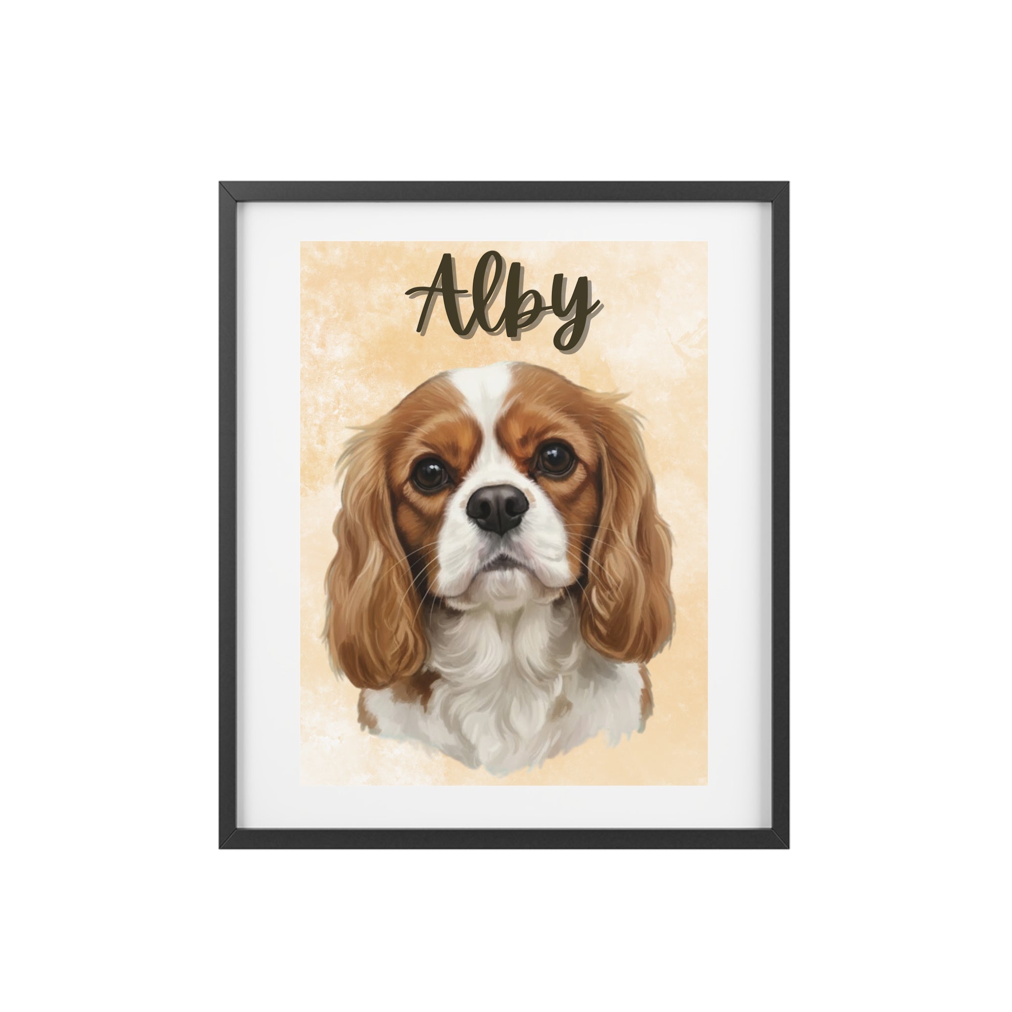 (Alby) Playful Dog Framed Poster