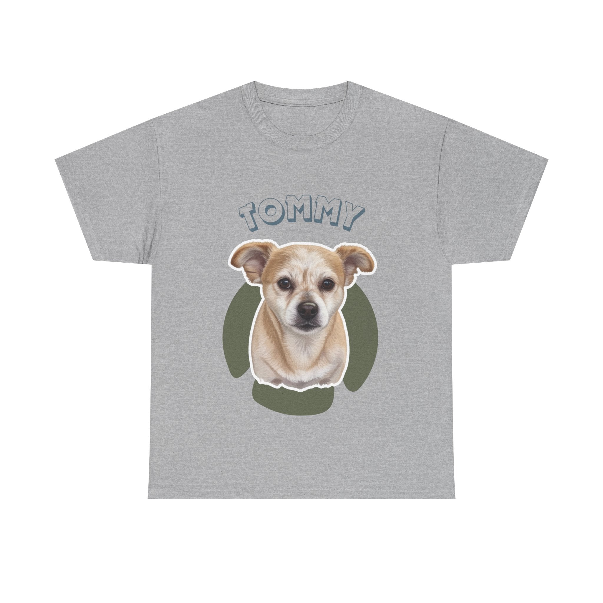 (Tommy) Whimsical Dog Portrait Tee Shirt