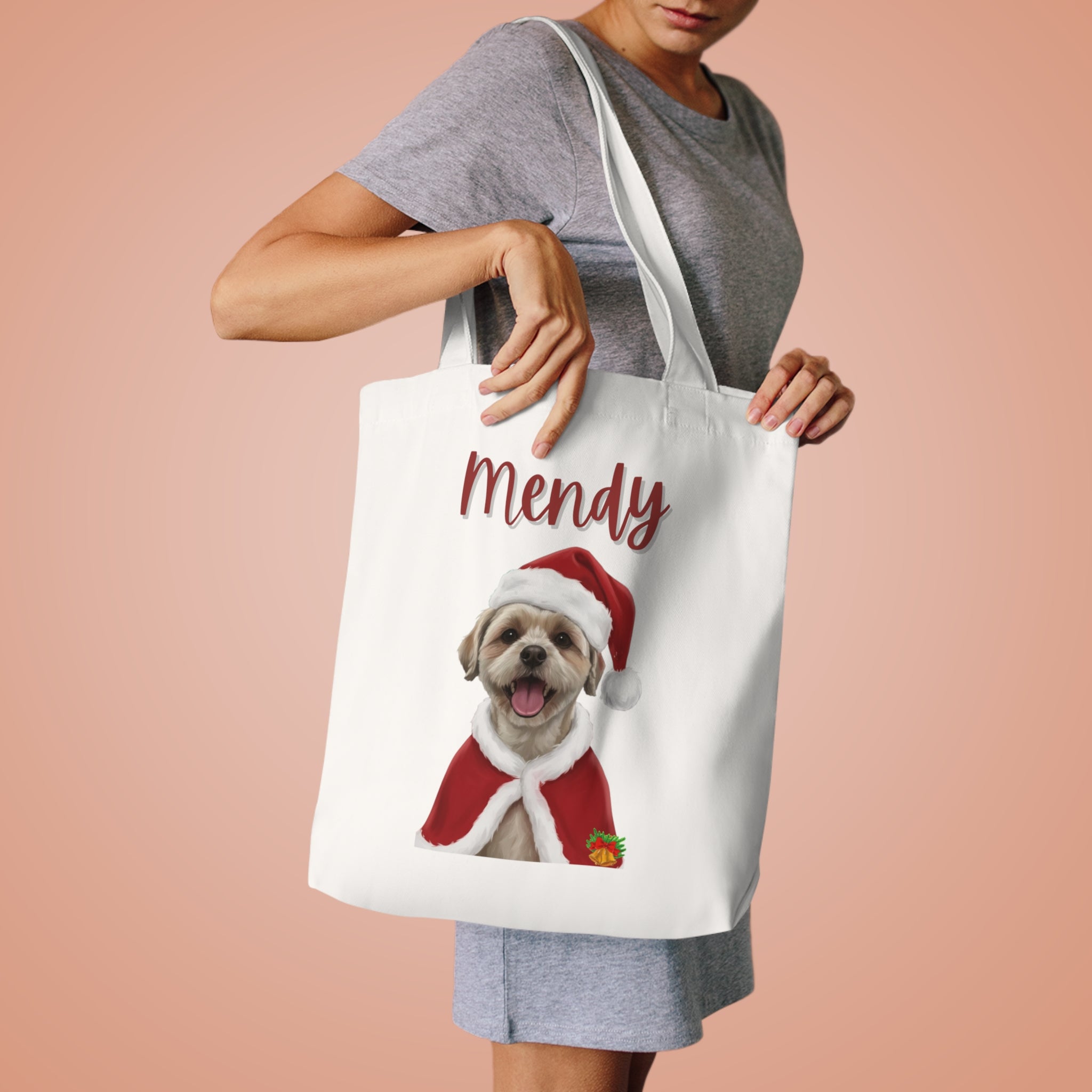(Mendy) Personalized Dog Lover Tote Bag
