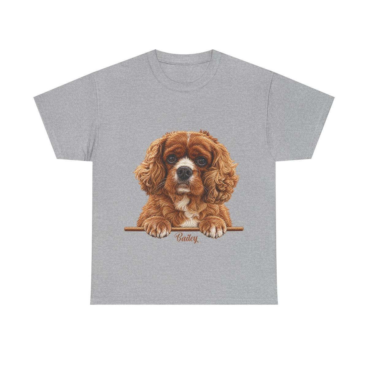 (Bailey) Whimsical Dog Portrait Tee Shirt