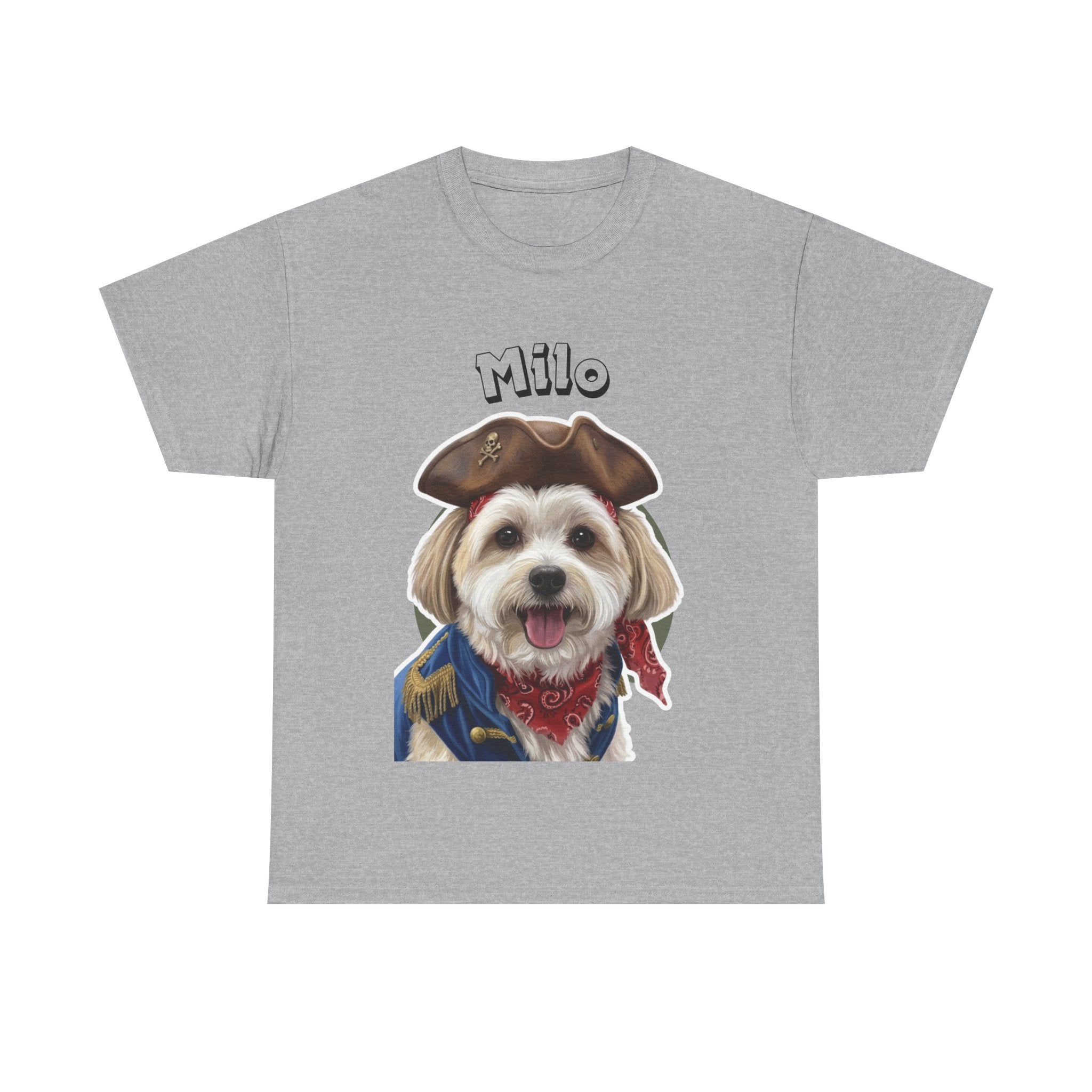 (Milo) Whimsical Dog Portrait Tee Shirt