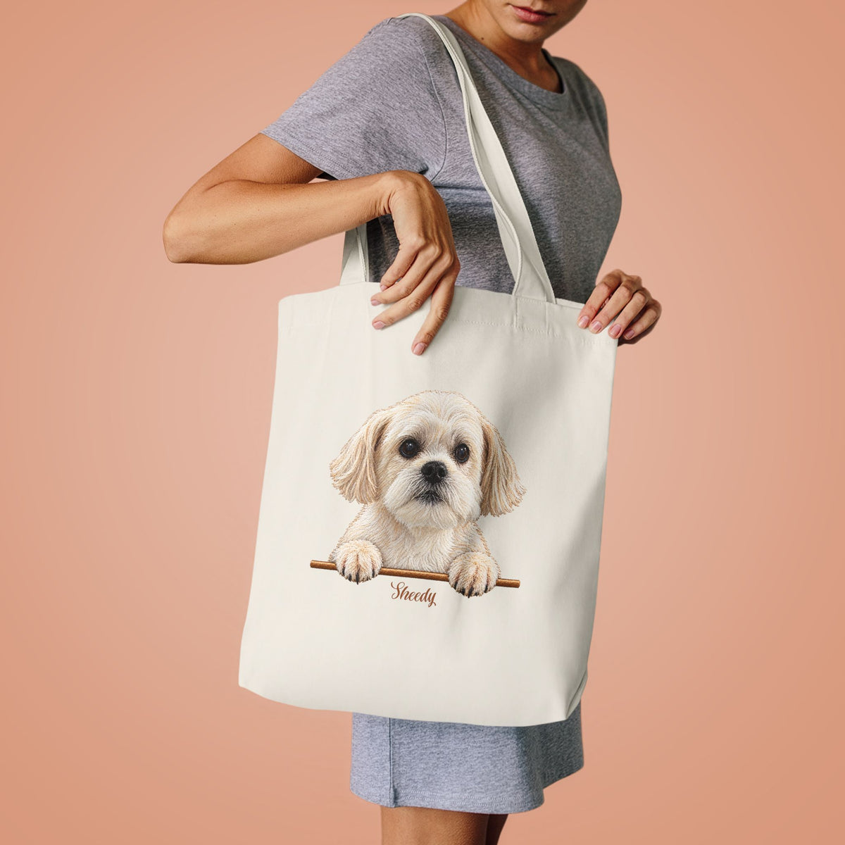 (Sheedy) Personalized Dog Lover Tote Bag