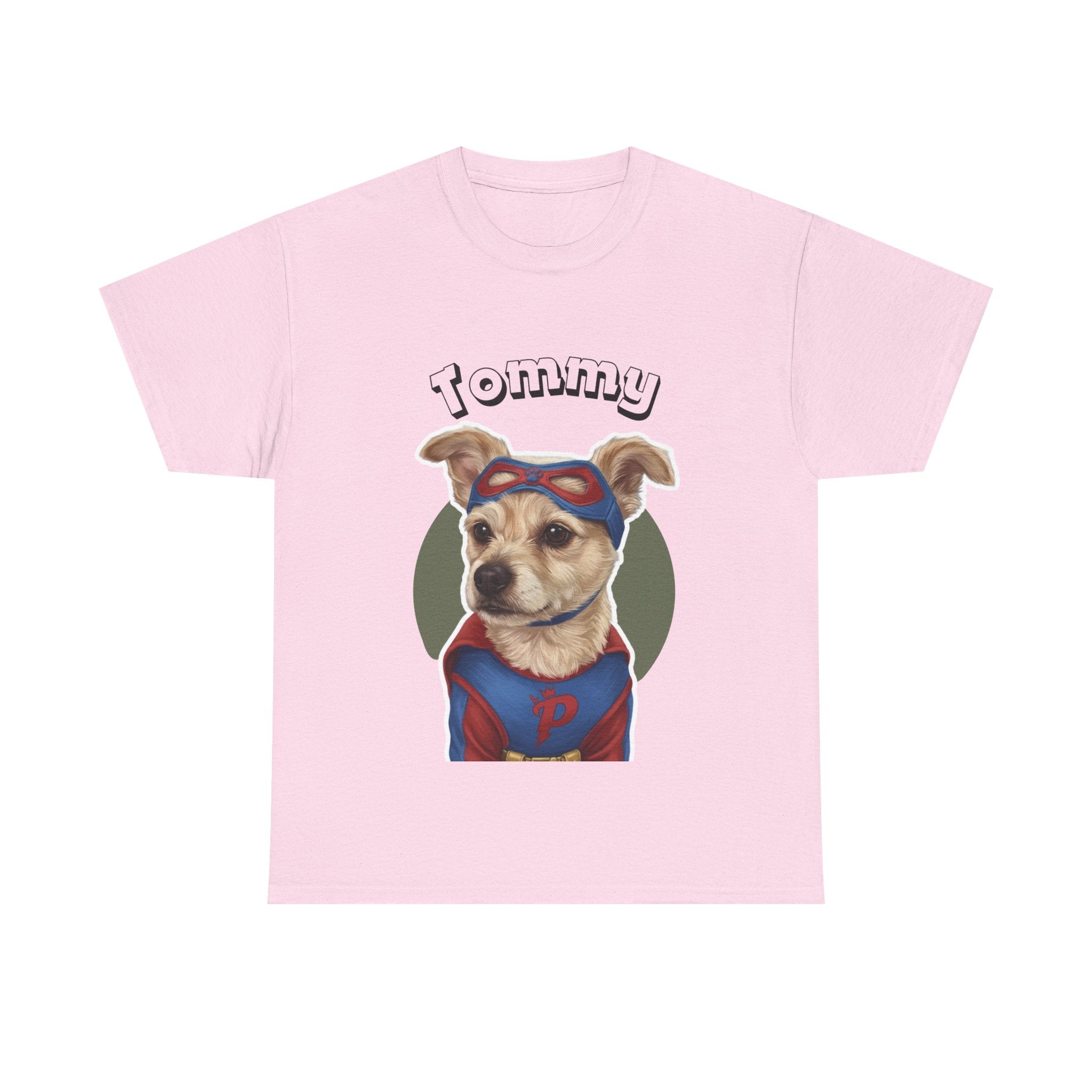 (Tommy) Whimsical Dog Portrait Tee Shirt