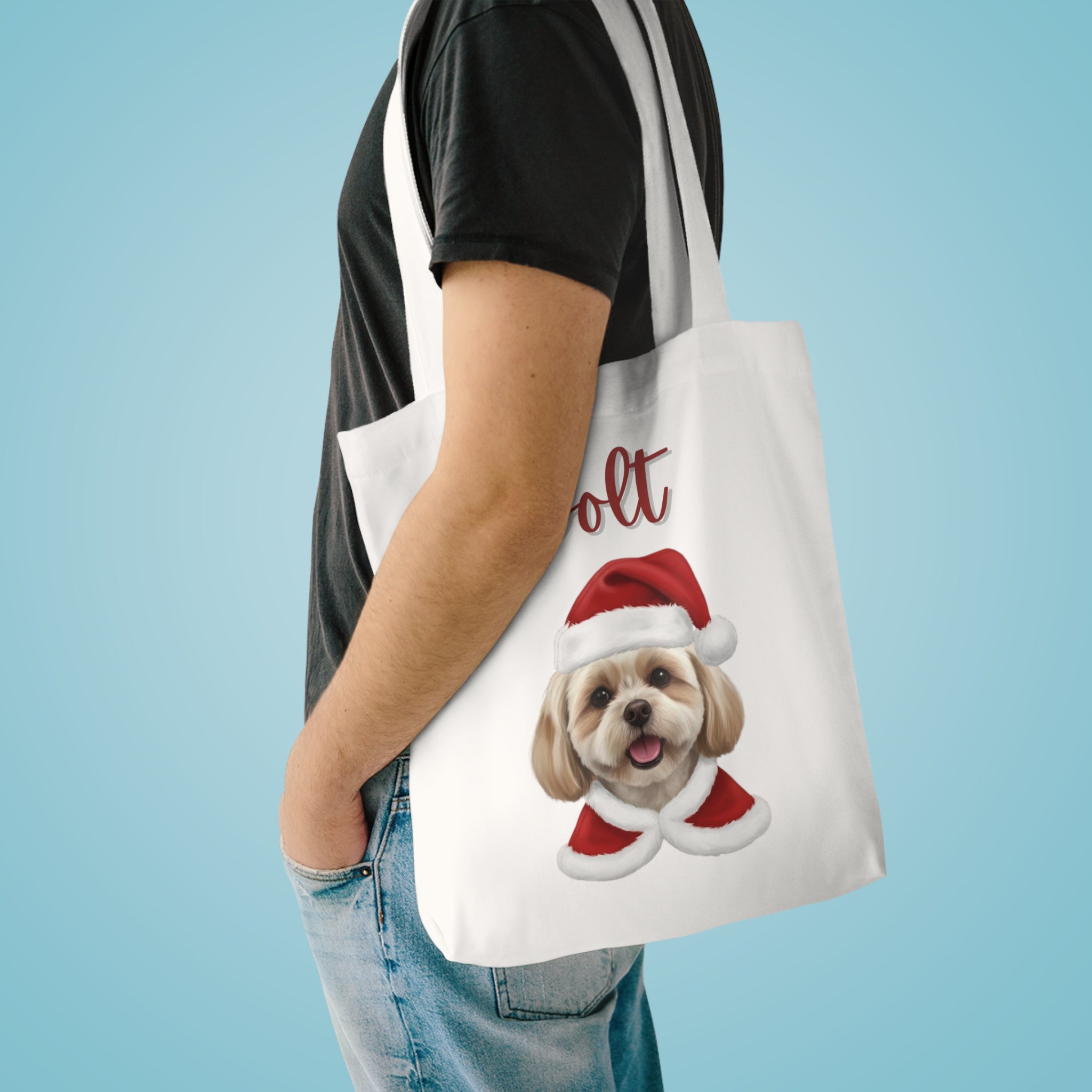 (Bolt) Personalized Dog Lover Tote Bag