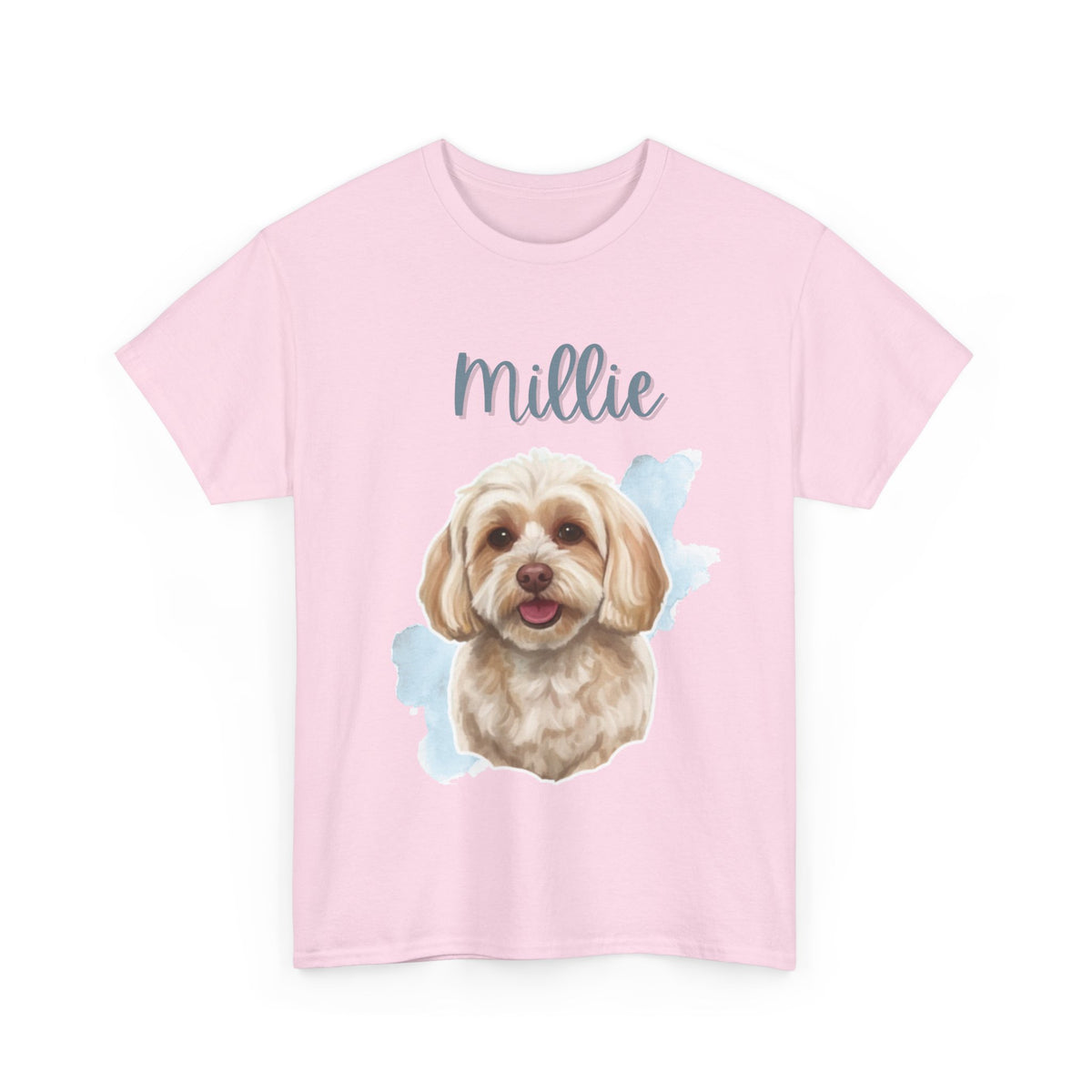 (Millie) Whimsical Dog Portrait Tee Shirt