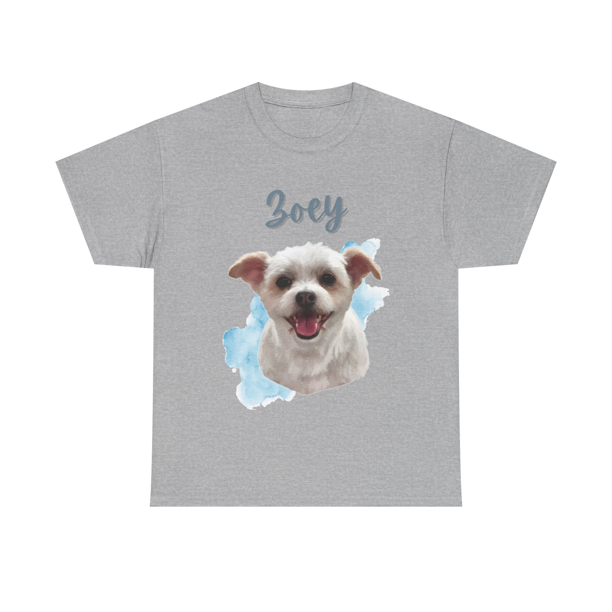 (Zoey) Whimsical Dog Portrait Tee Shirt