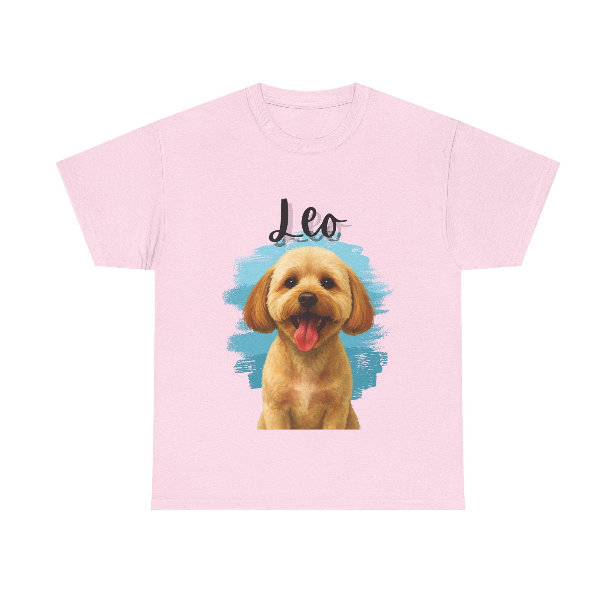 (Leo) Whimsical Dog Portrait Tee Shirt