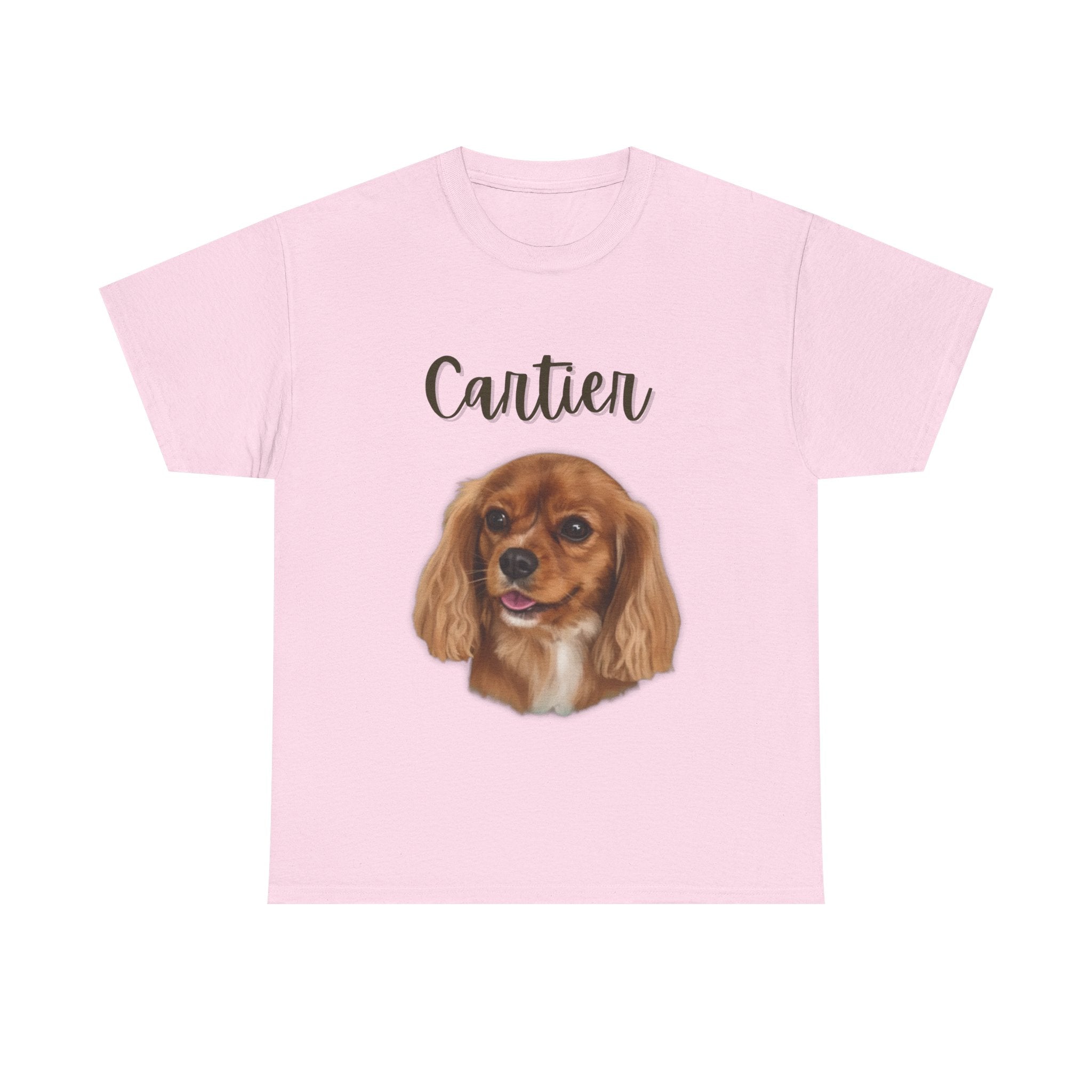 (Cartier) Whimsical Dog Portrait Tee Shirt
