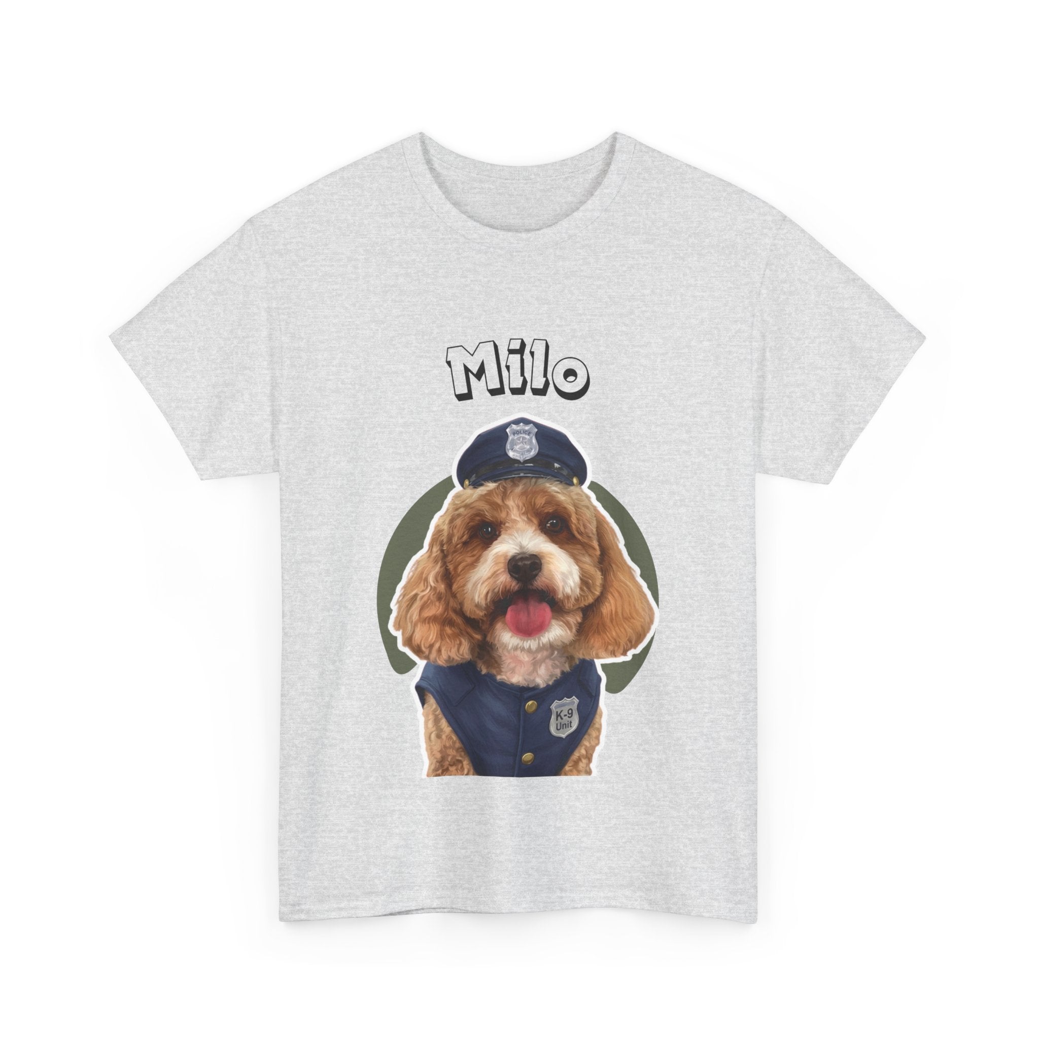 (Milo) Whimsical Dog Portrait Tee Shirt