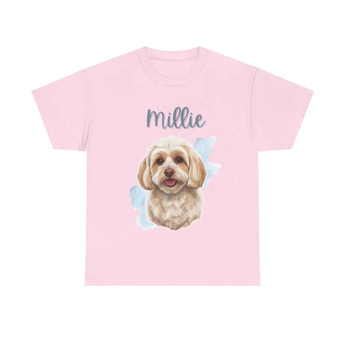 (Millie) Whimsical Dog Portrait Tee Shirt