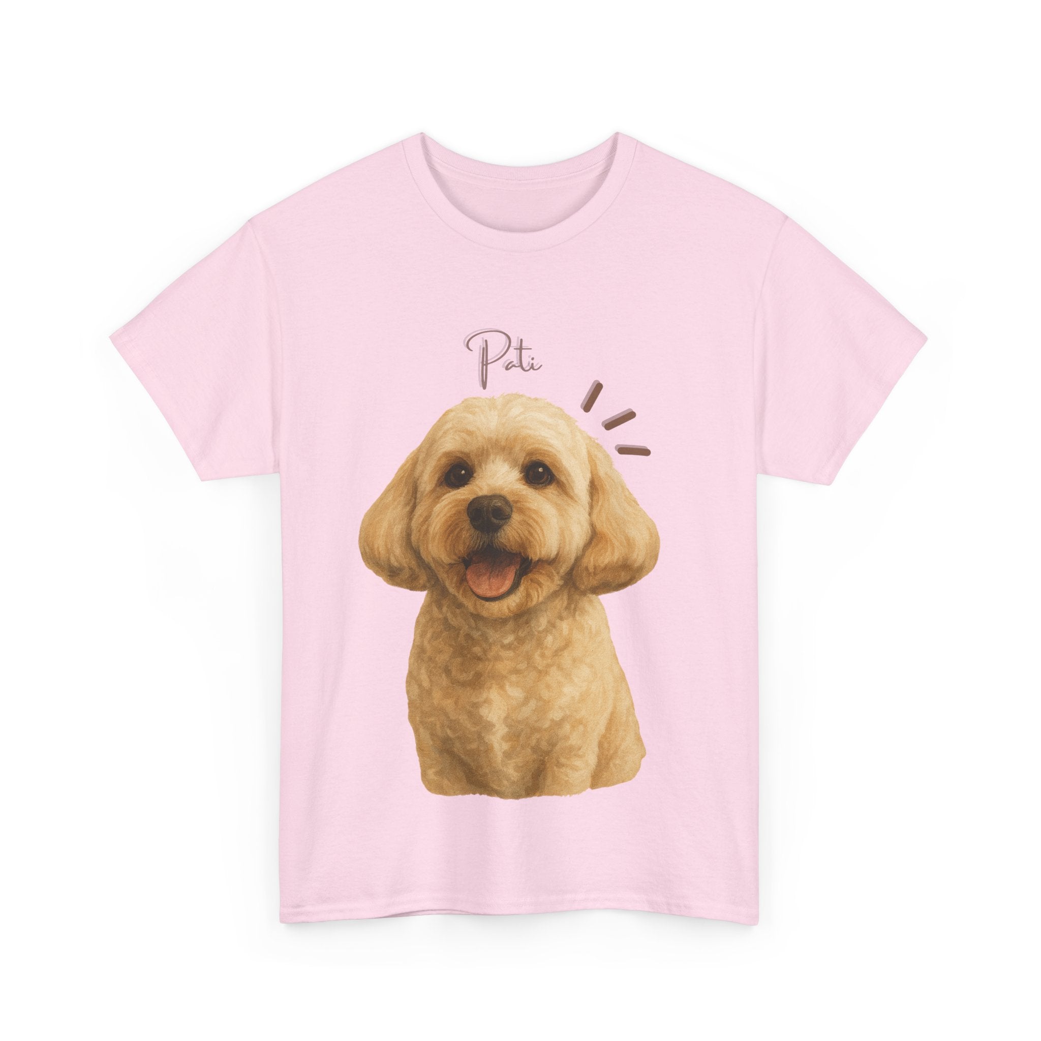 (Pati) Whimsical Dog Portrait Tee Shirt