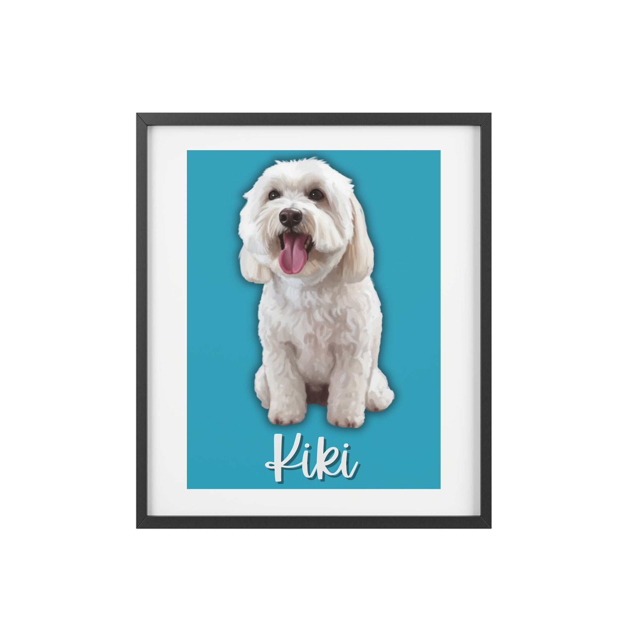 (Kiki) Playful Dog Framed Poster