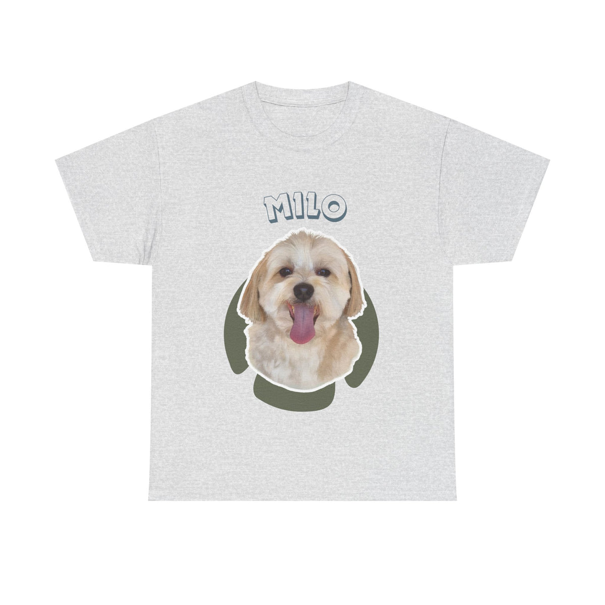 (Milo) Whimsical Dog Portrait Tee Shirt