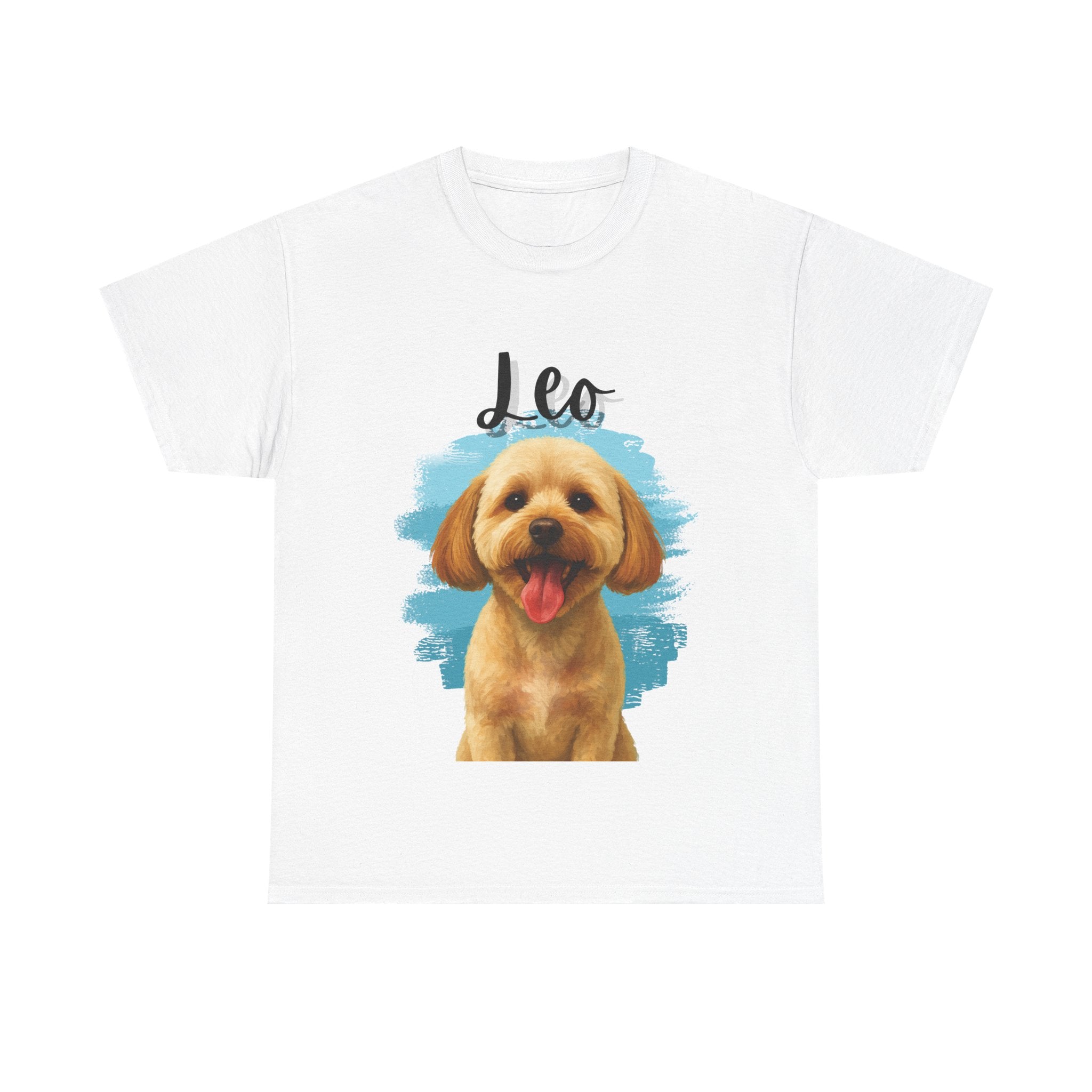 (Leo) Whimsical Dog Portrait Tee Shirt