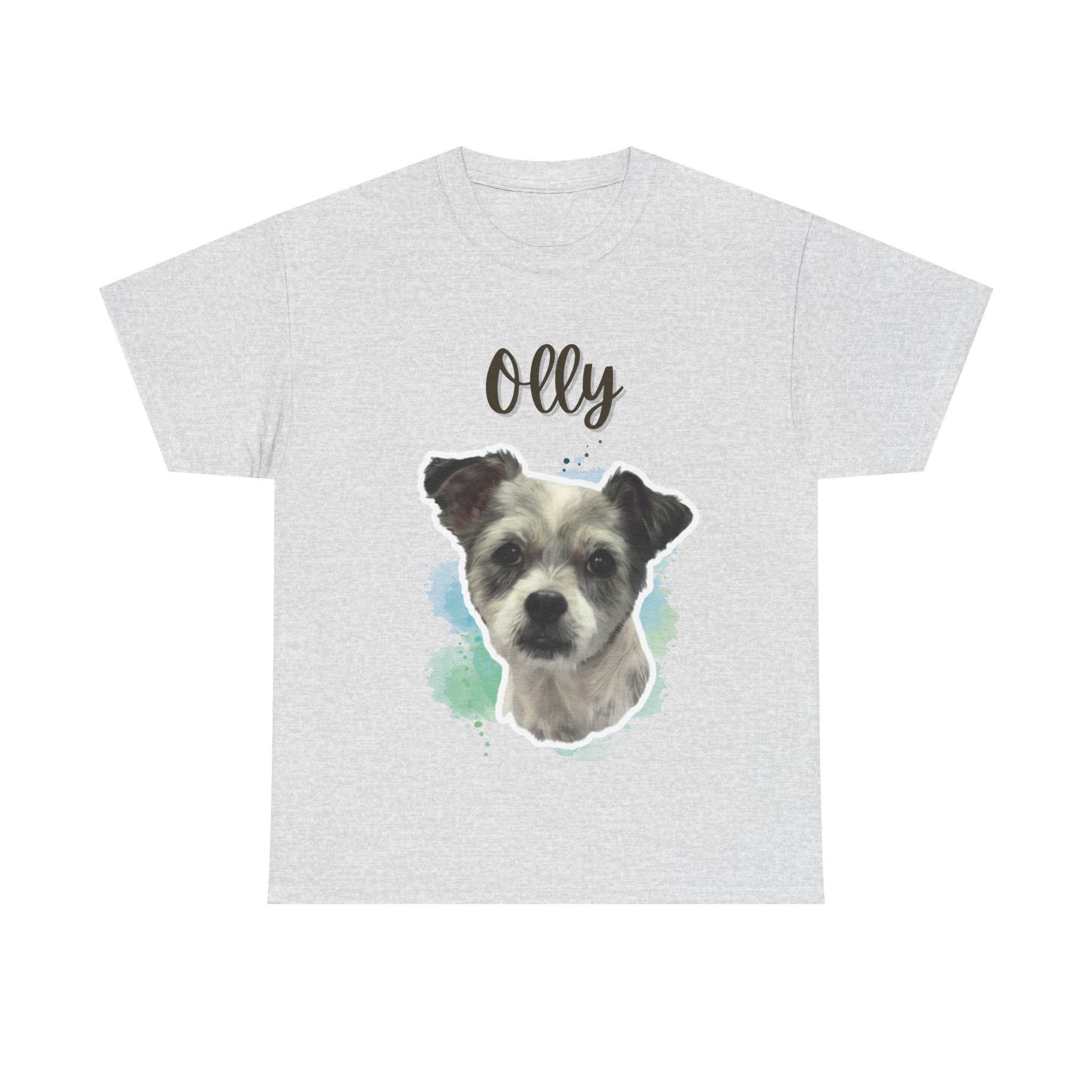 (Olly) Whimsical Dog Portrait Tee Shirt