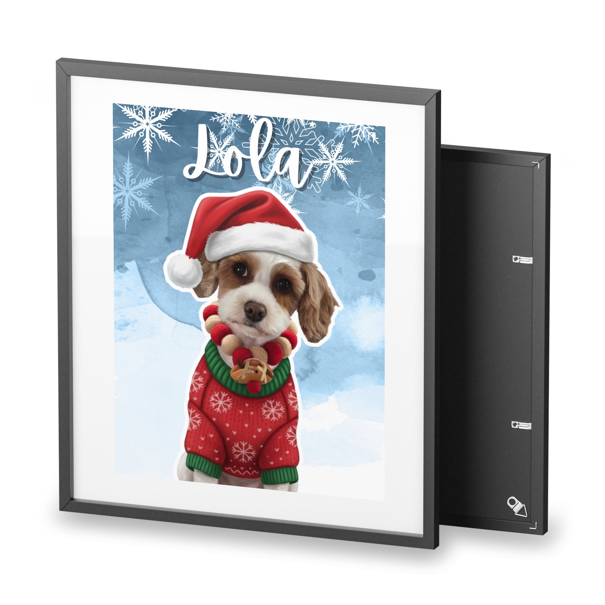 (Lola) Playful Dog Framed Poster