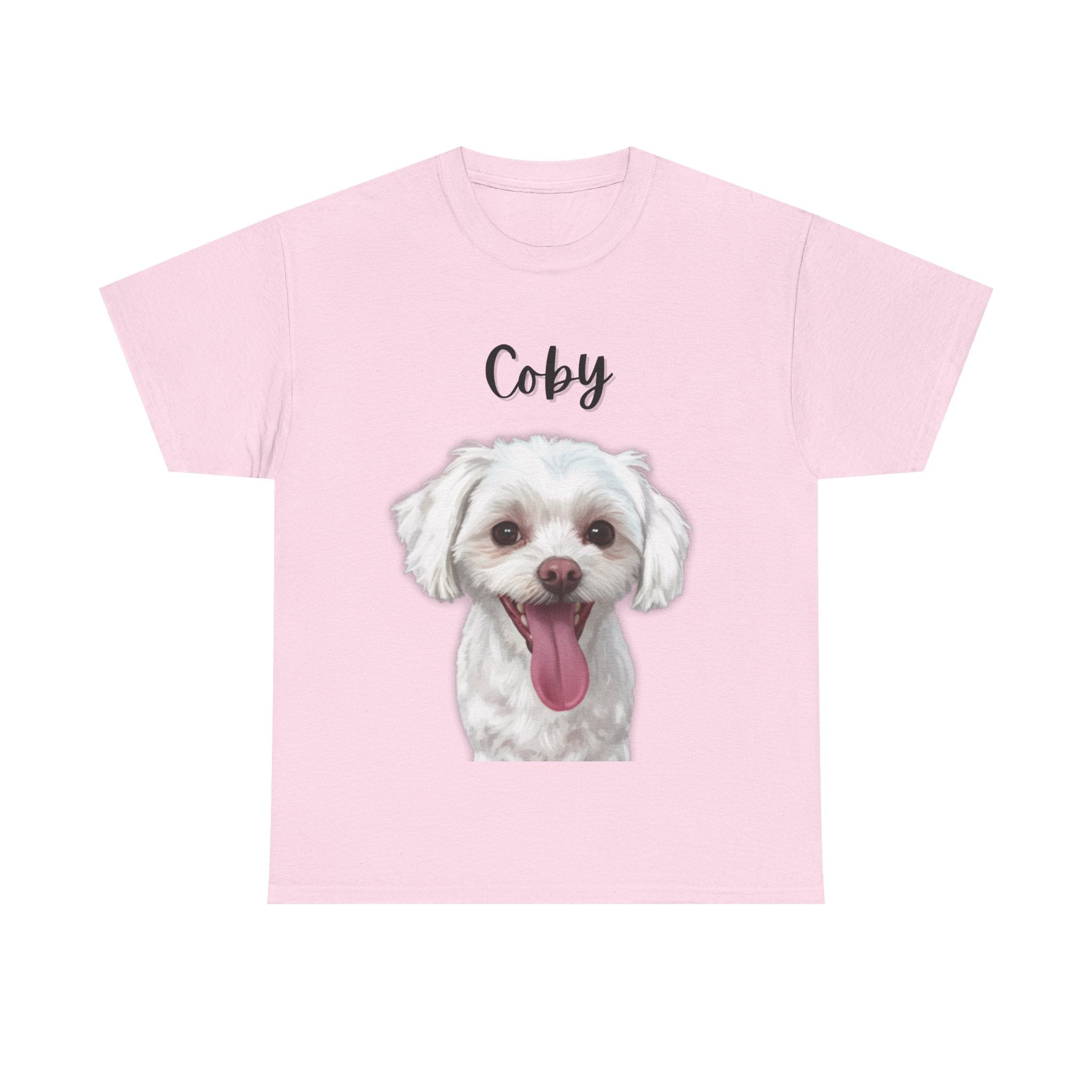 (Coby) Whimsical Dog Portrait Tee Shirt