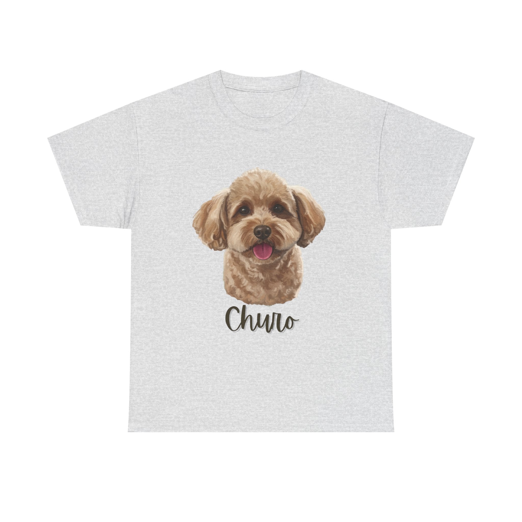 (Churo) Whimsical Dog Portrait Tee Shirt