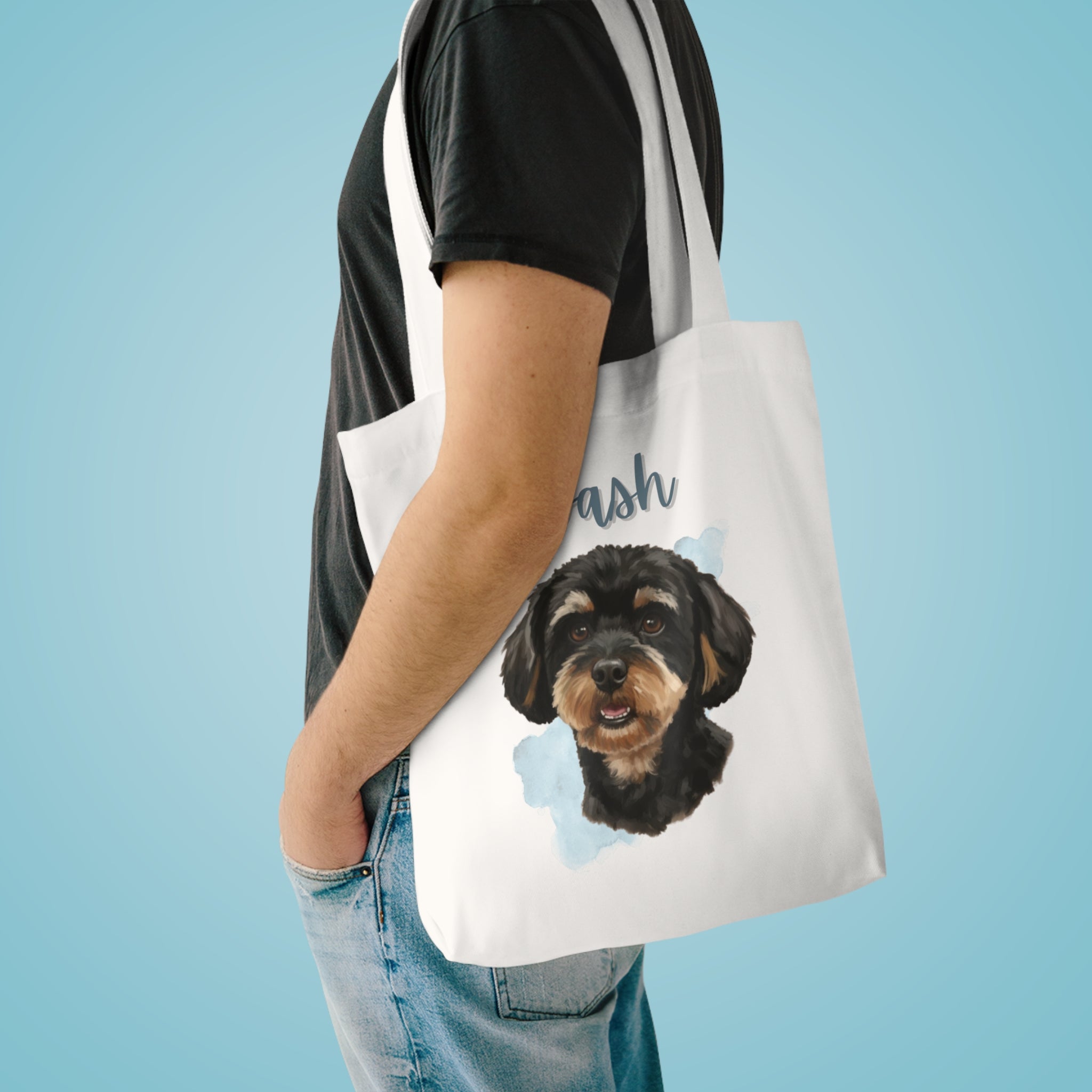 (Dash) Personalized Dog Lover Tote Bag