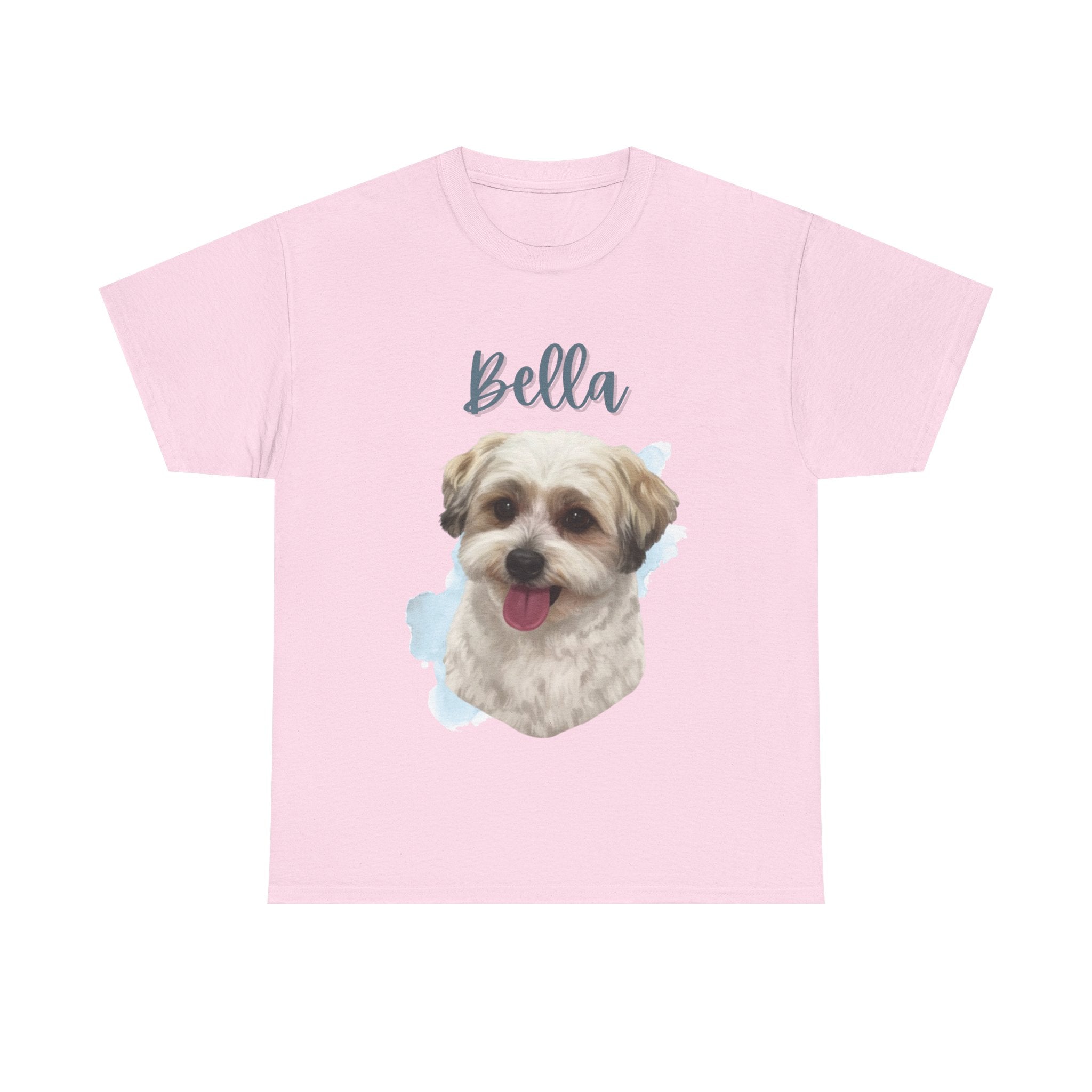 (Bella) Whimsical Dog Portrait Tee Shirt