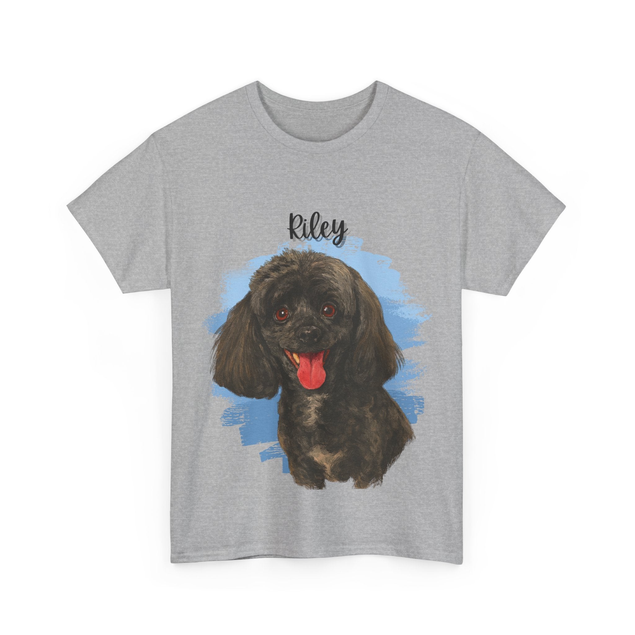 (Riley) Whimsical Dog Portrait Tee Shirt