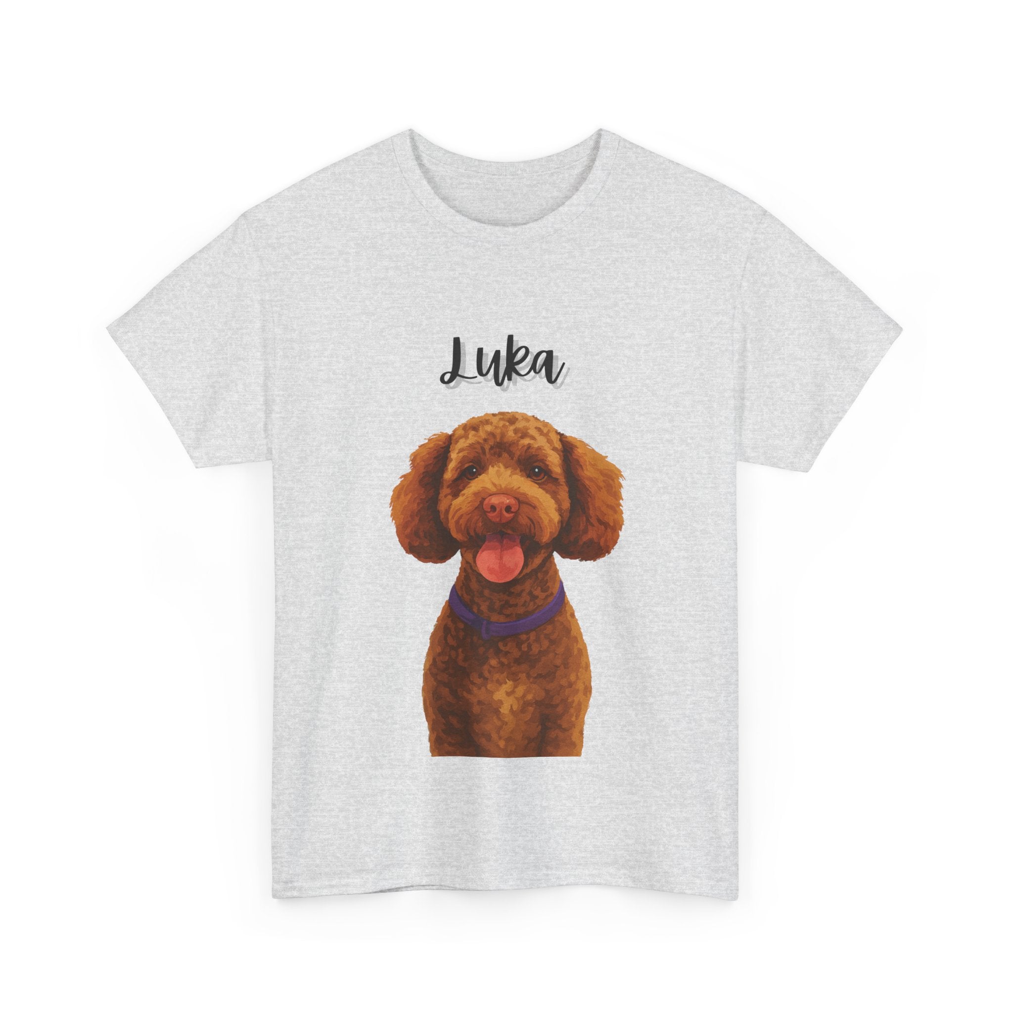 (Luka) Whimsical Dog Portrait Tee Shirt