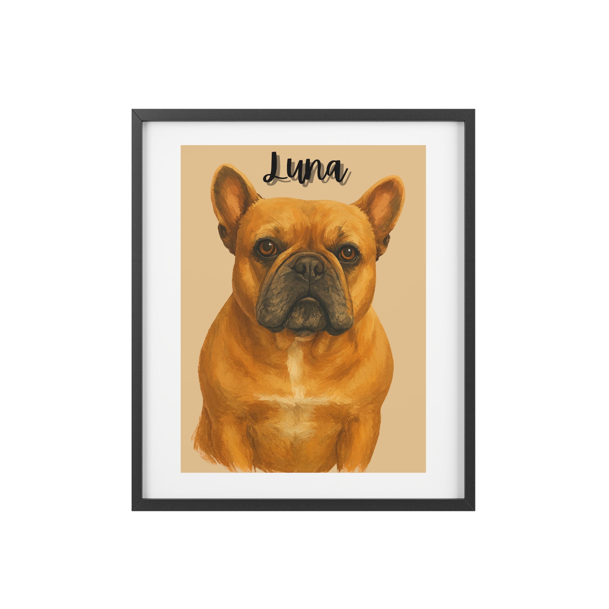 (Luna) Playful Dog Framed Poster