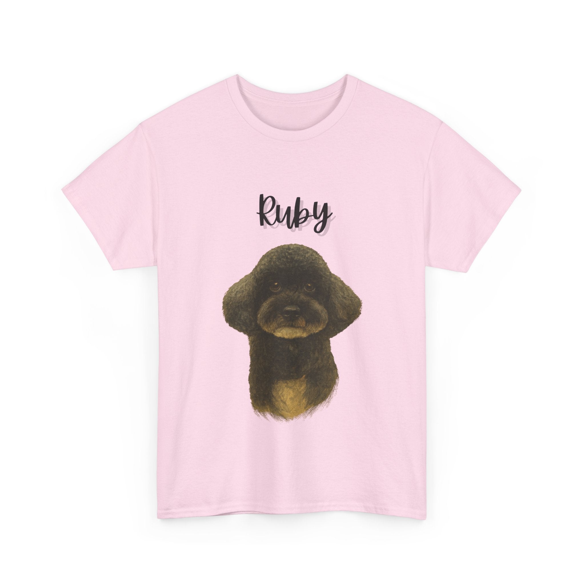 (Ruby) Whimsical Dog Portrait Tee Shirt