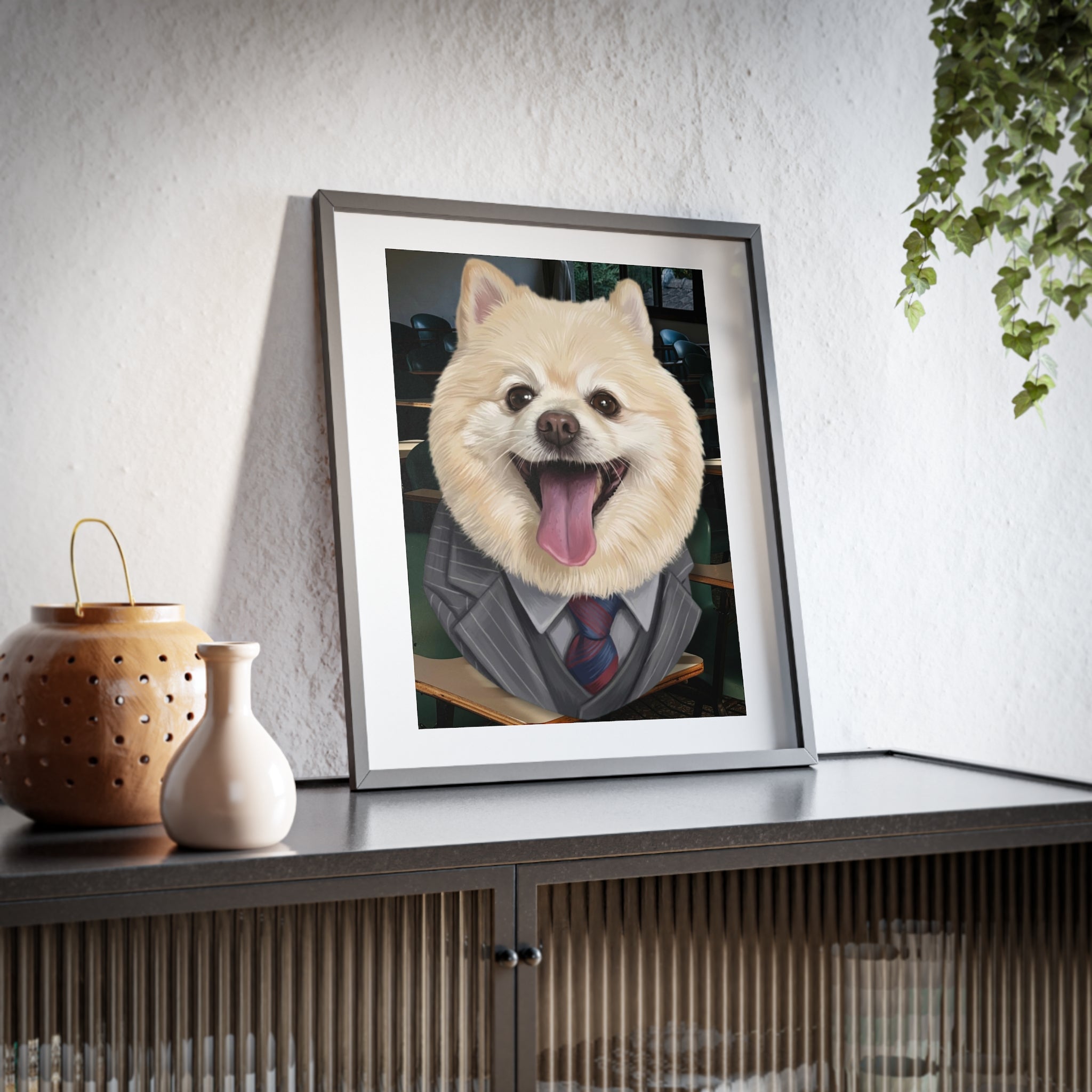 (Cucci) Playful Dog Framed Poster