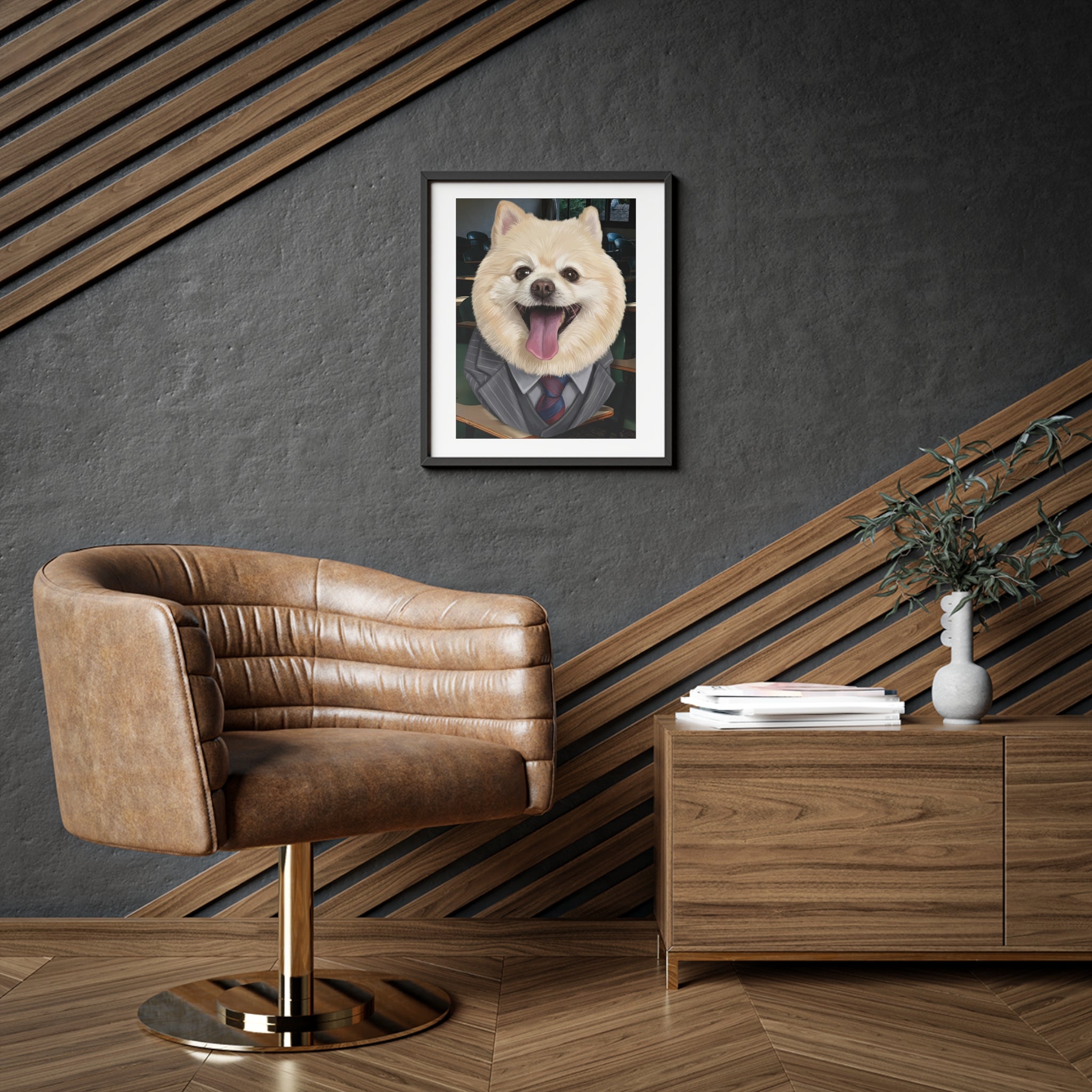 (Cucci) Playful Dog Framed Poster