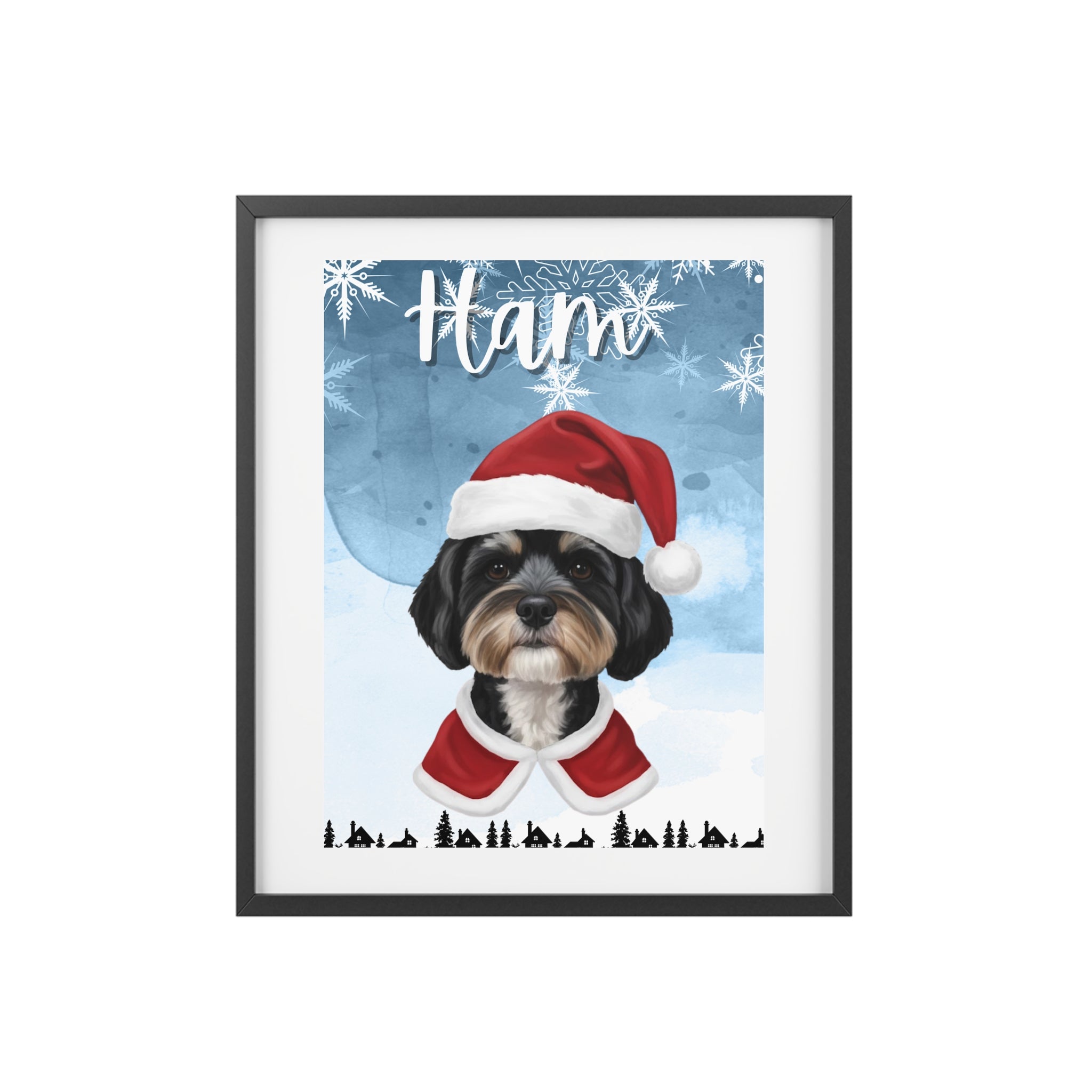 (Ham) Playful Dog Framed Poster