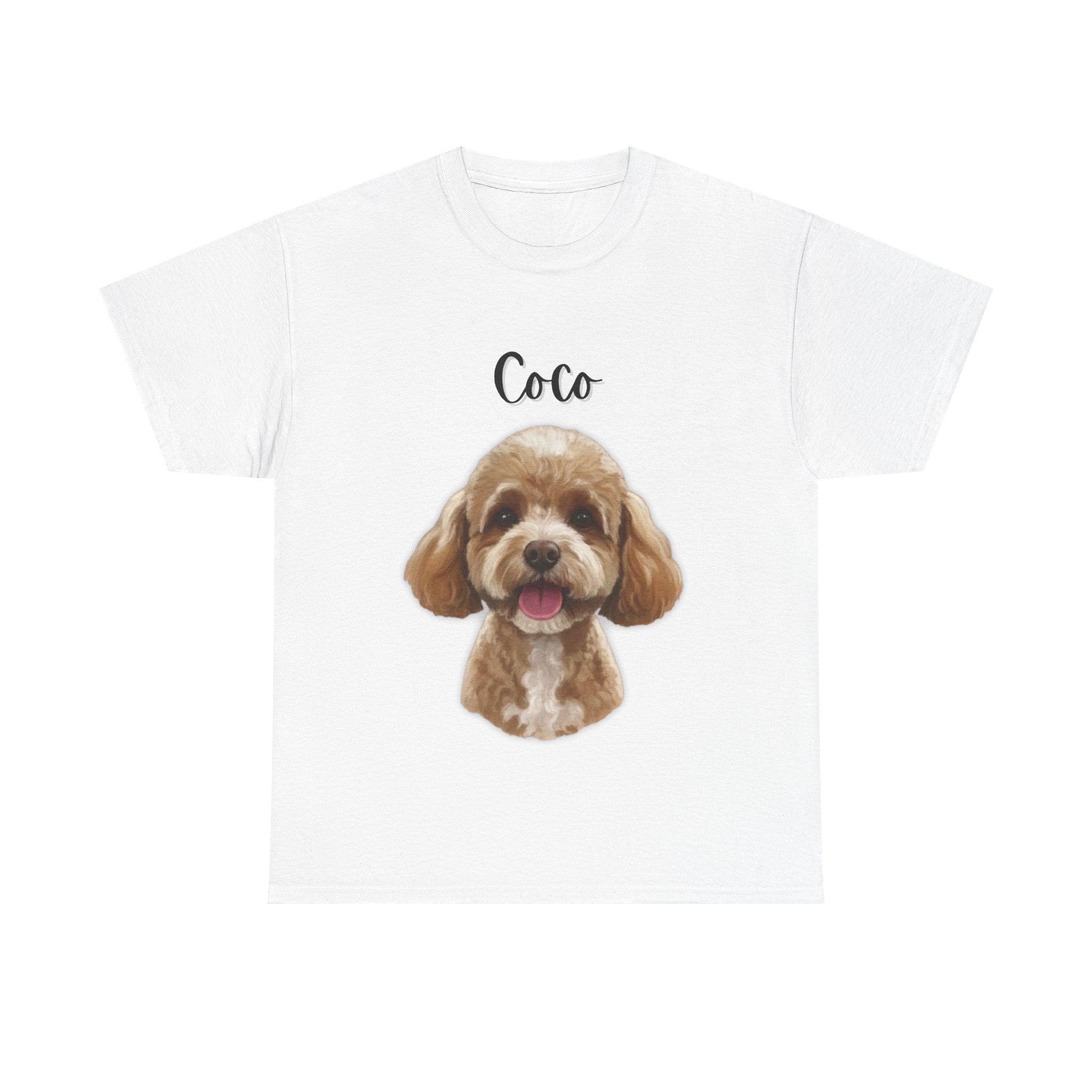 (Coco) Whimsical Dog Portrait Tee Shirt