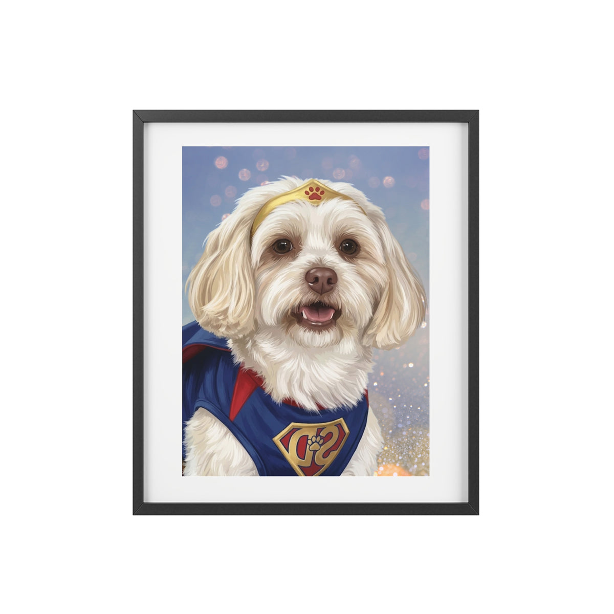 (Millie) Playful Dog Framed Poster