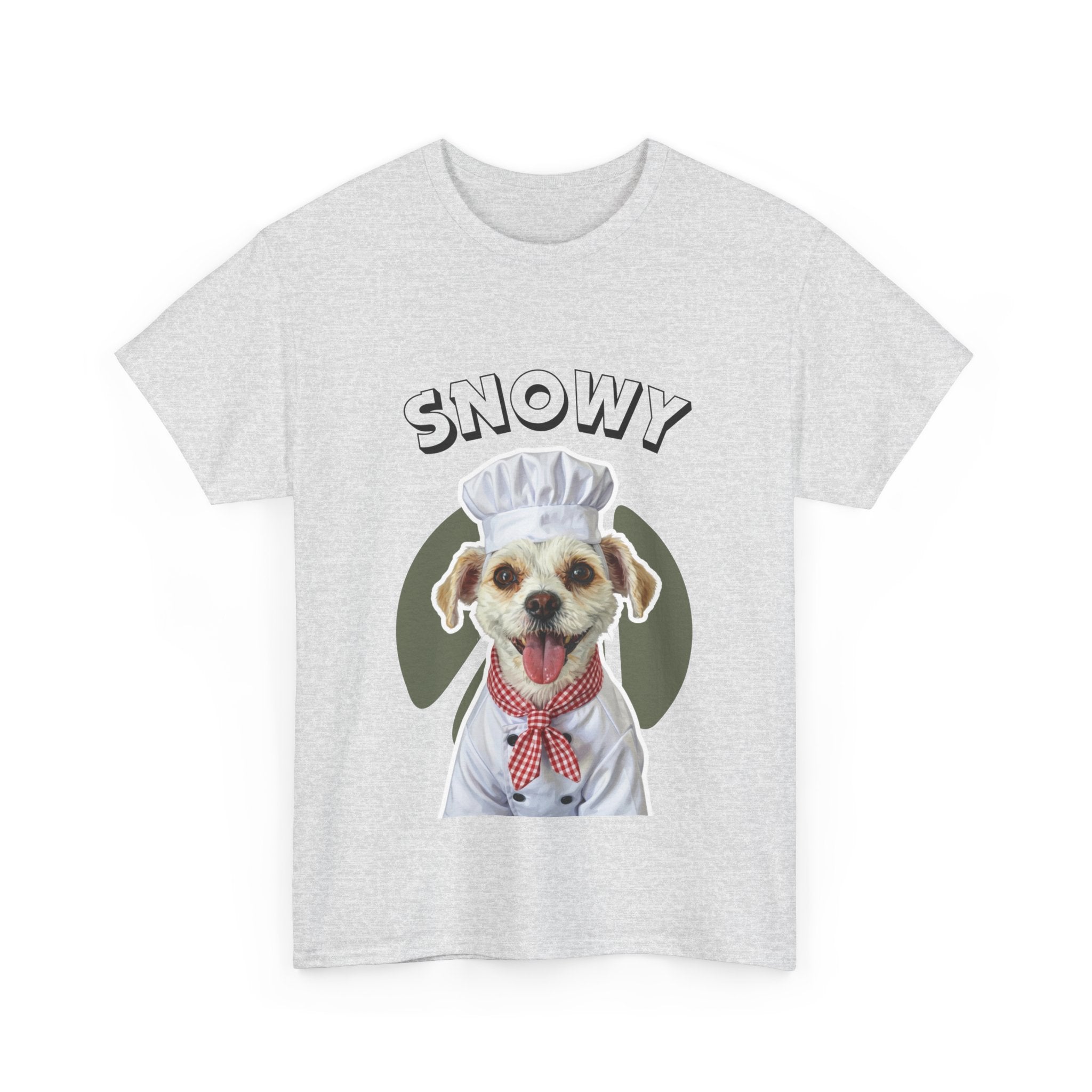 (Snowy) Whimsical Dog Portrait Tee Shirt