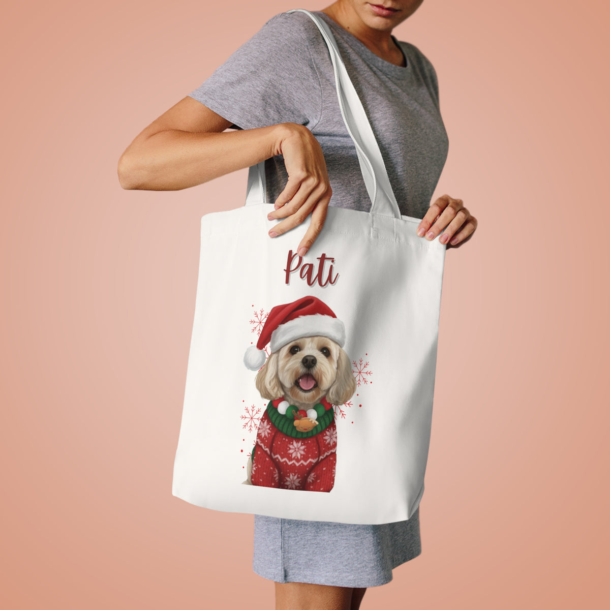(Pati) Personalized Dog Lover Tote Bag